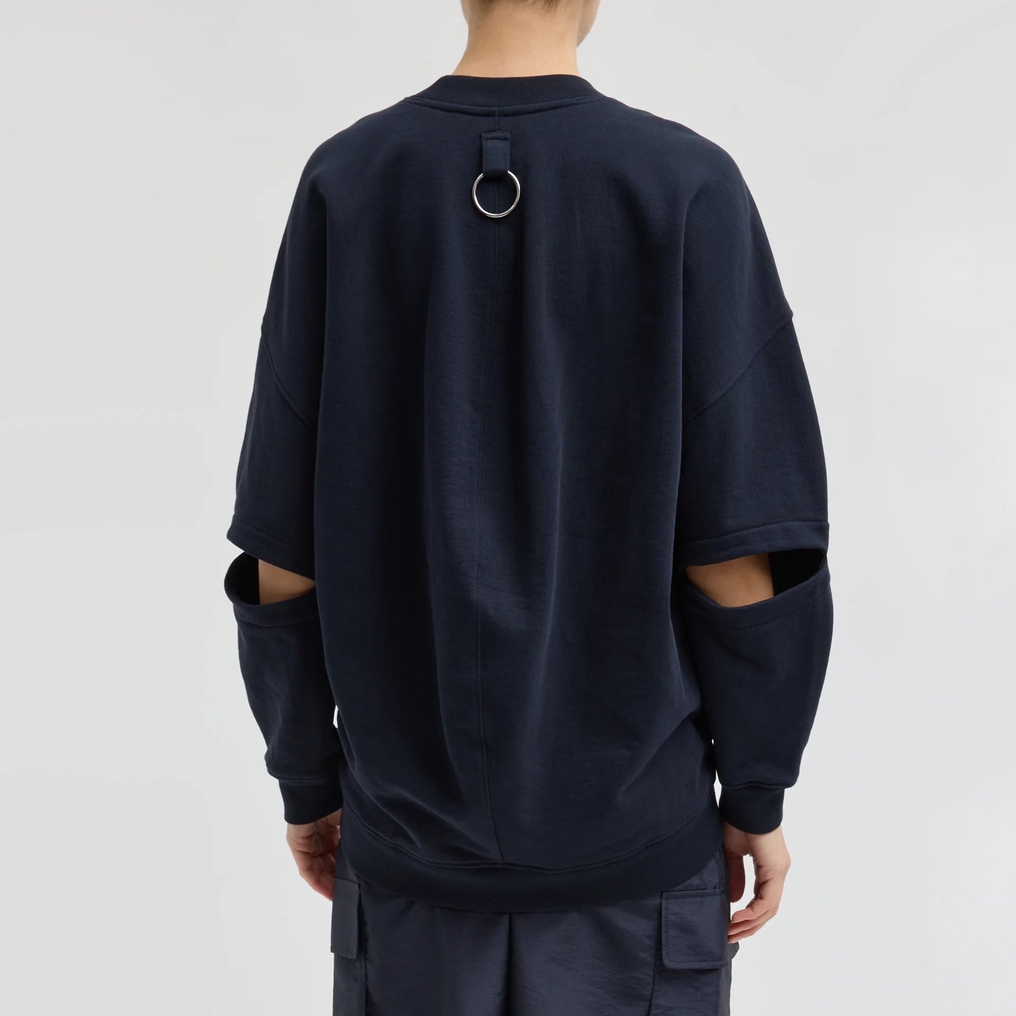 Tibi Cocoon Sweatshirt in Navy, size XL