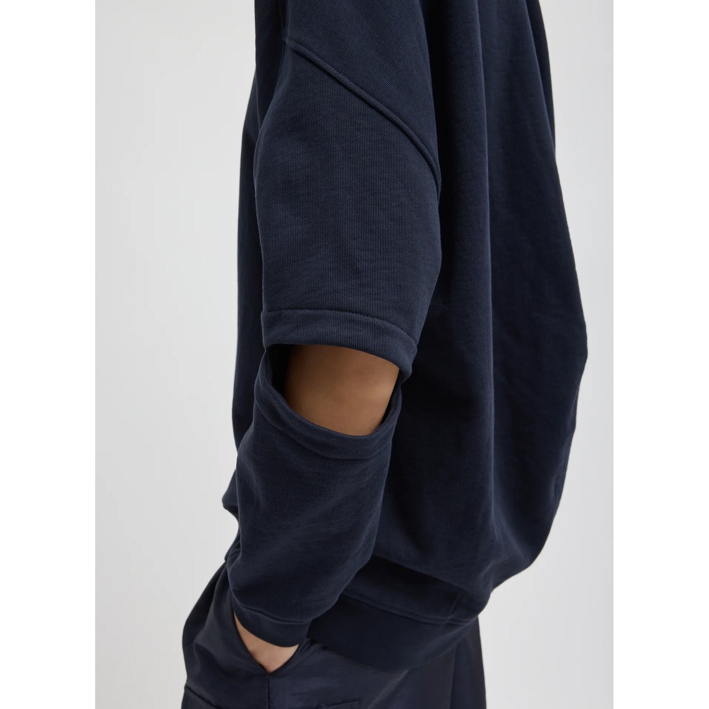 Tibi Cocoon Sweatshirt in Navy, size XL