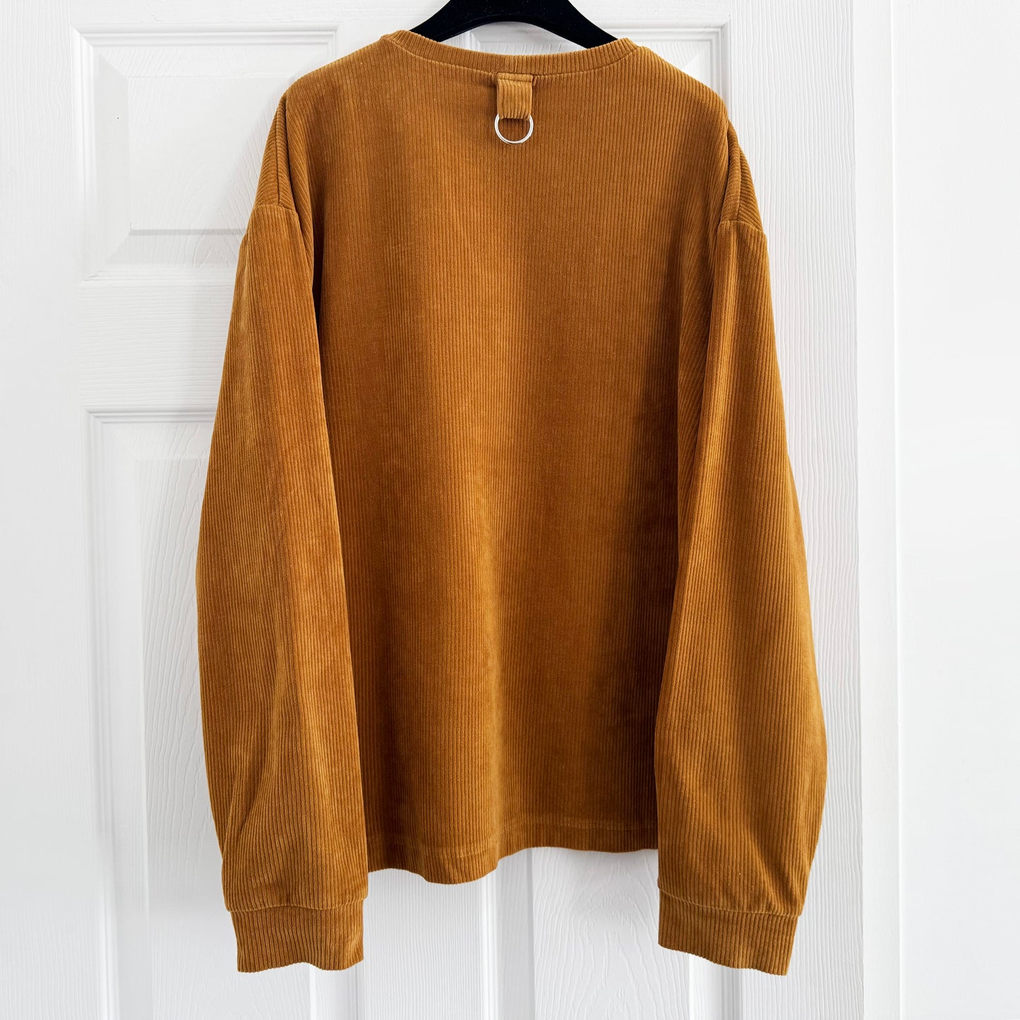 Tibi Corduroy Long Sleeve Top in Brown, size Medium