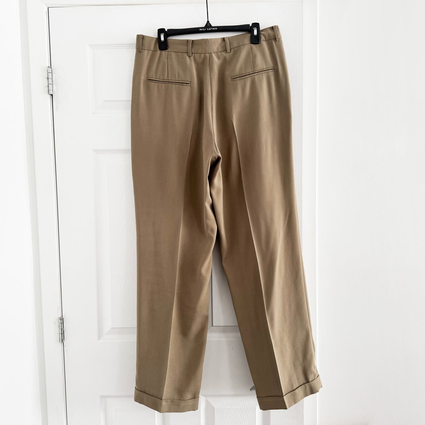 Tibi Fluid Suiting "Derrick" Pant in "Walnut", size 6
