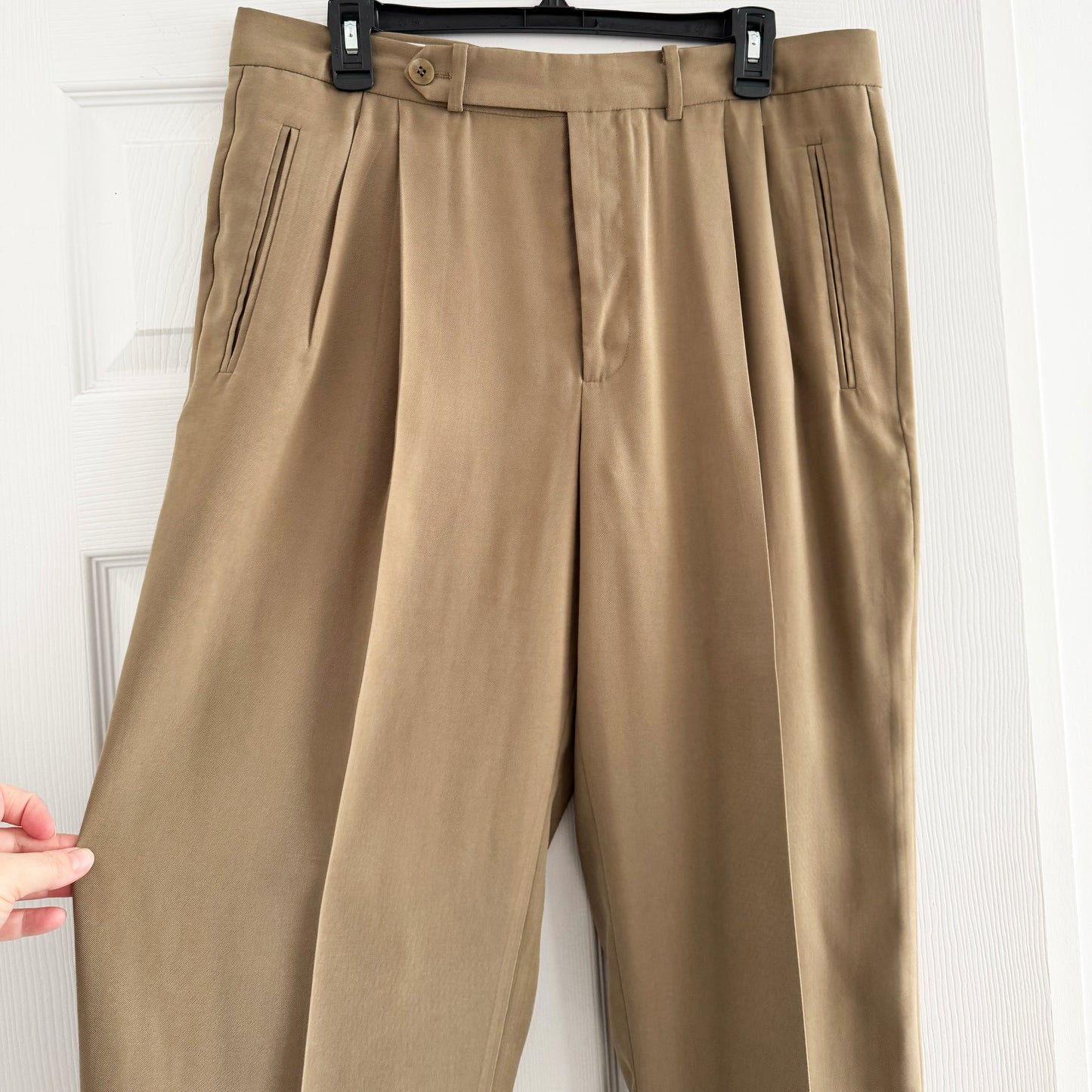 Tibi Fluid Suiting "Derrick" Pant in "Walnut", size 6