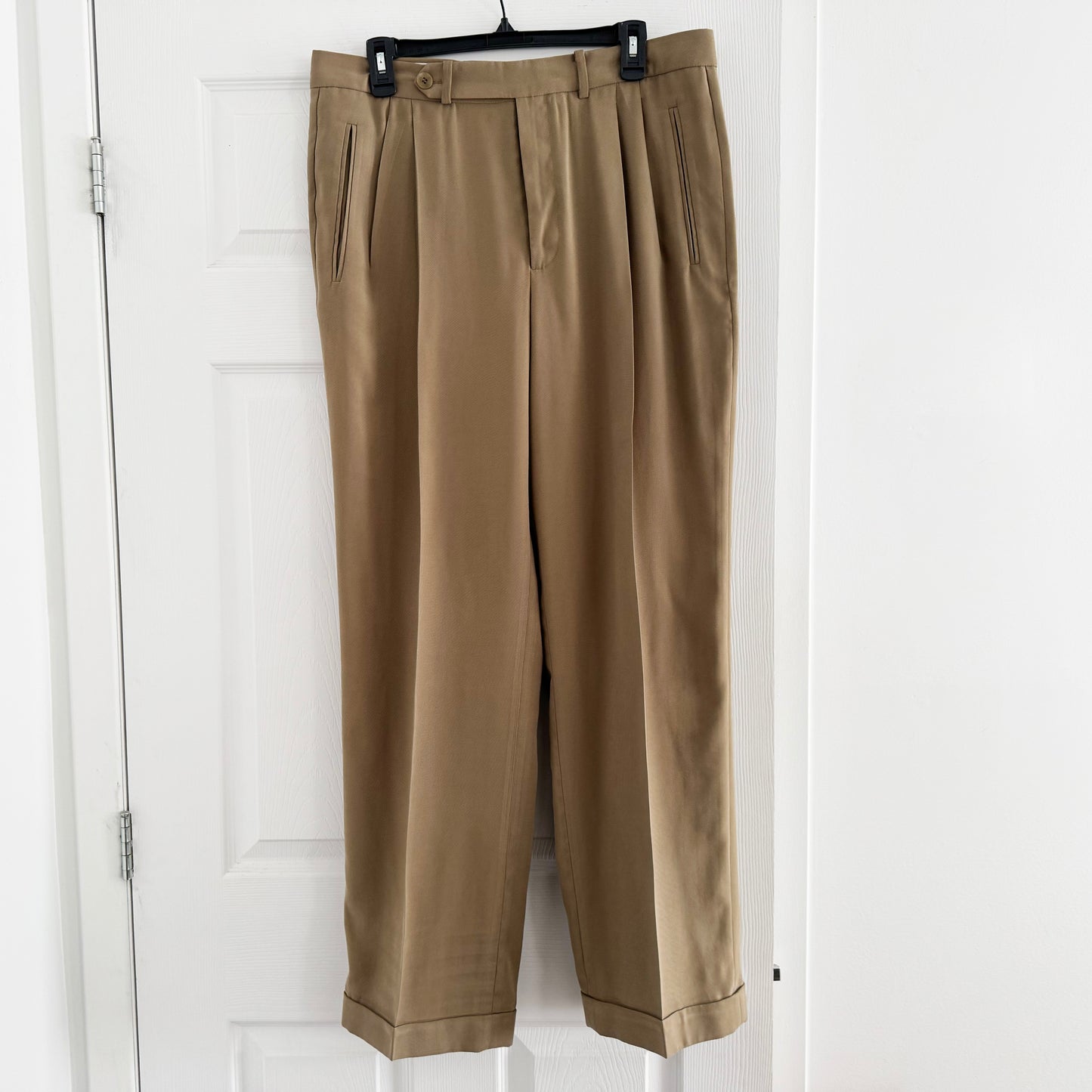 Tibi Fluid Suiting "Derrick" Pant in "Walnut", size 6