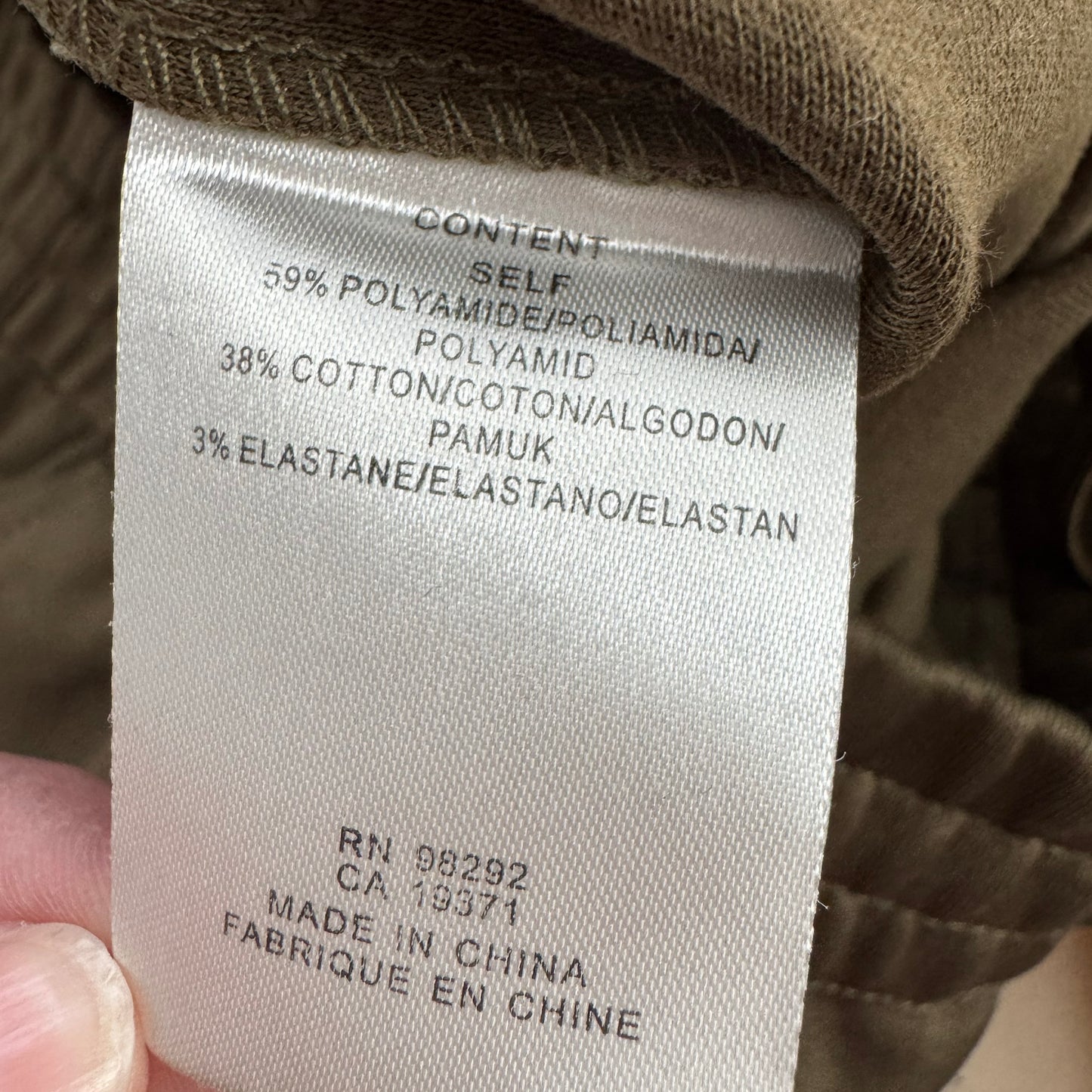 Tibi Active Knit "Scottie" Joggers in "Wood" Green, size XL