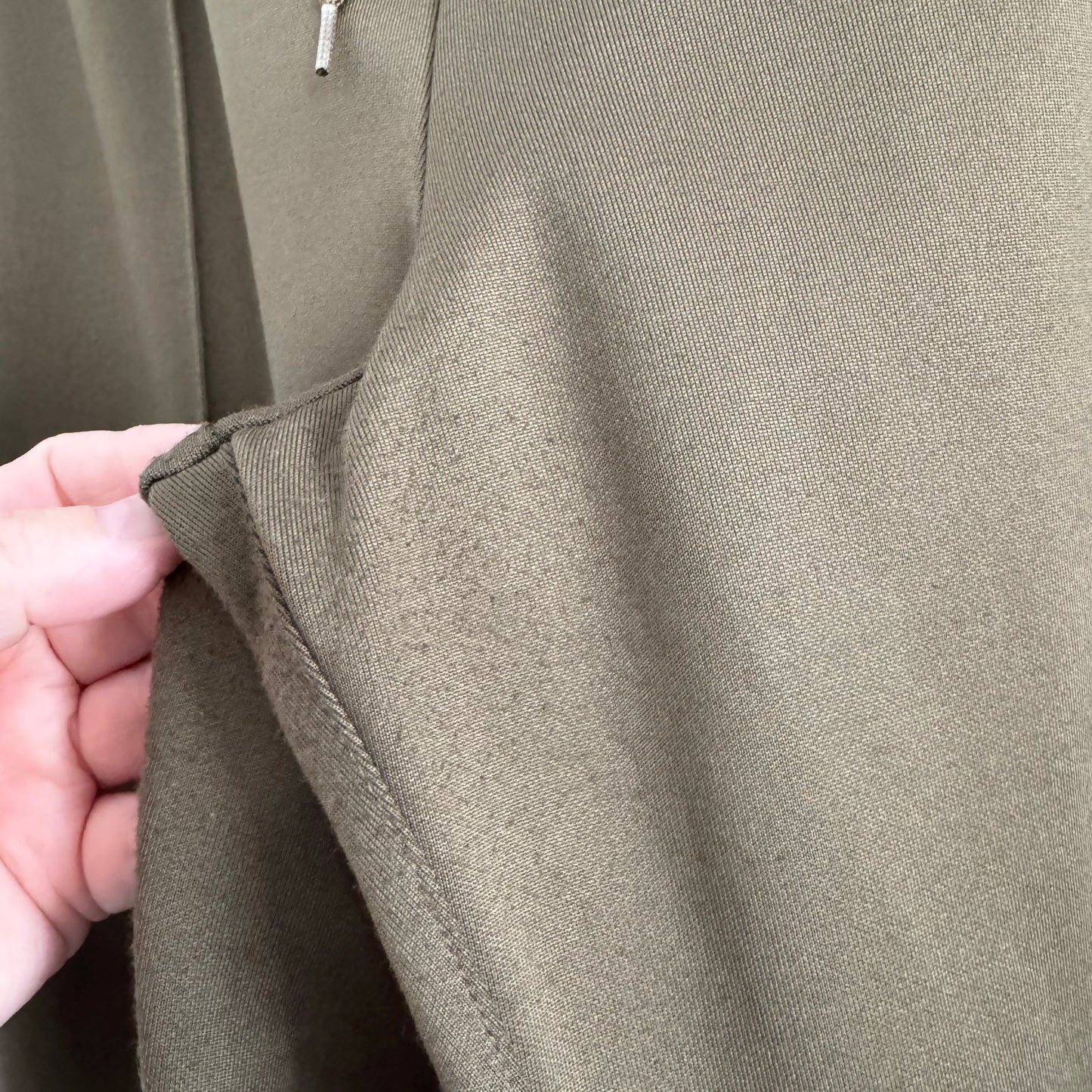 Tibi Active Knit "Scottie" Joggers in "Wood" Green, size XL