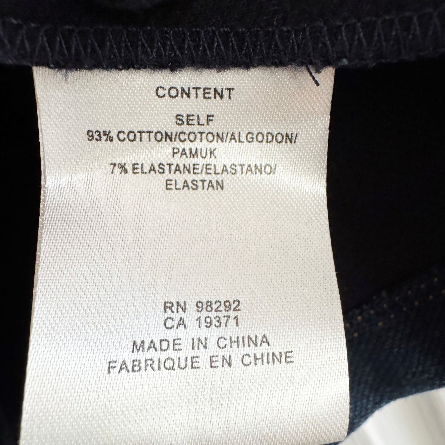 Tibi Indigo Barre Denim Knit Sculpted Shrunken T-Shirt, Size XL