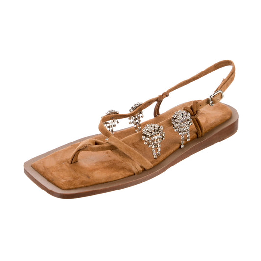 Tibi Julius Sandals in Brown Suede, size 42