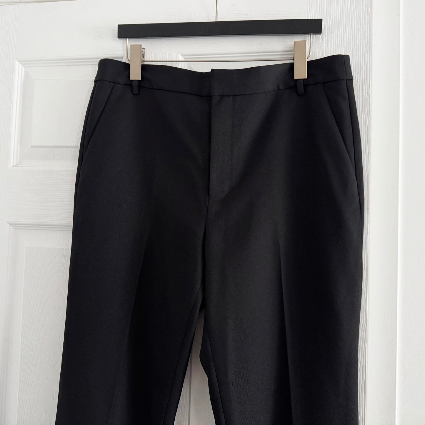 Tibi "Lennon" Grain De Poudre Pant in Black, size 12 (fits 10/12)