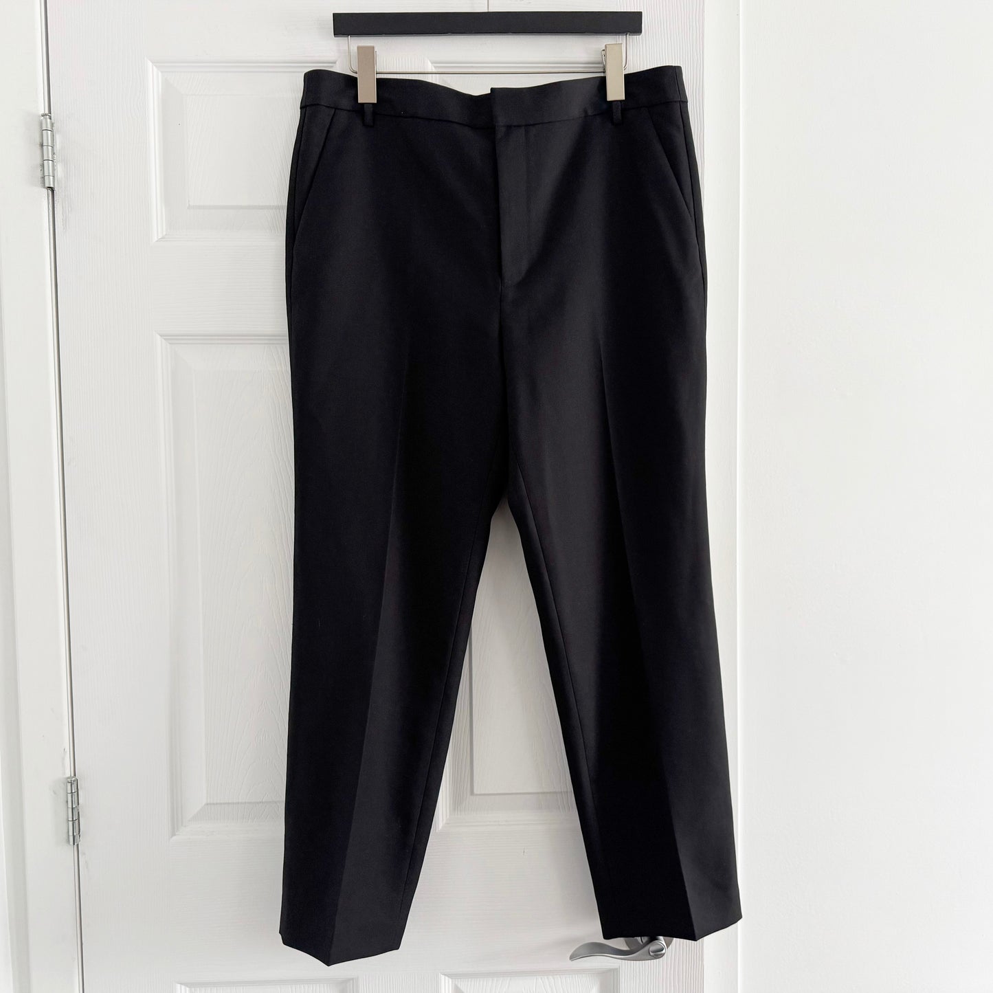 Tibi "Lennon" Grain De Poudre Pant in Black, size 12 (fits 10/12)