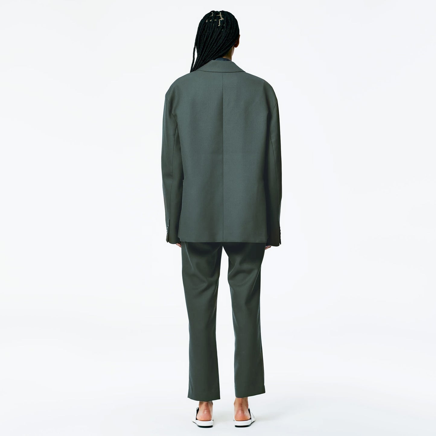 Tibi Grain de Poudre "Liam" Blazer in Grey Pine, size Small