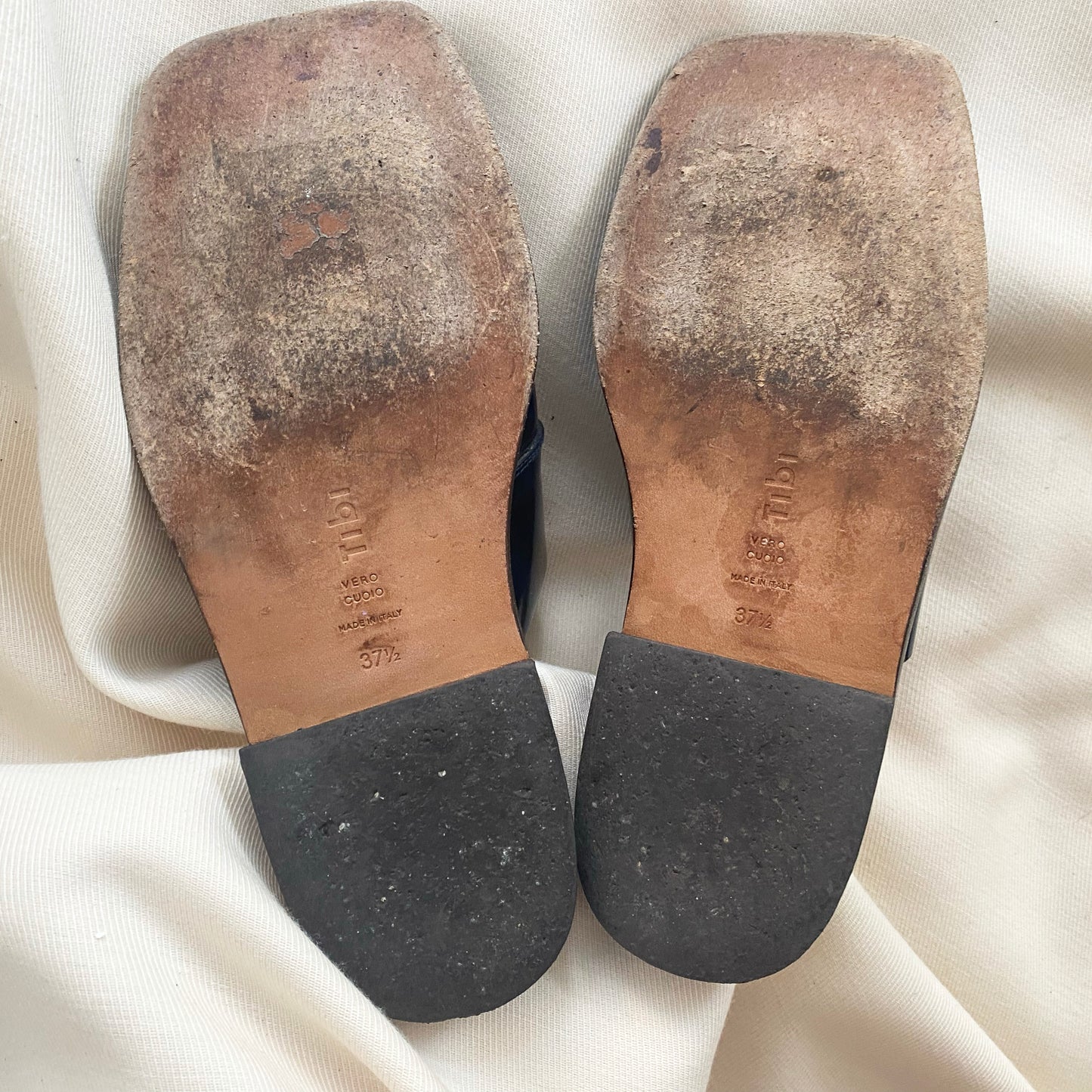 Tibi "Pedro" Loafer Mules in Navy, size 37.5