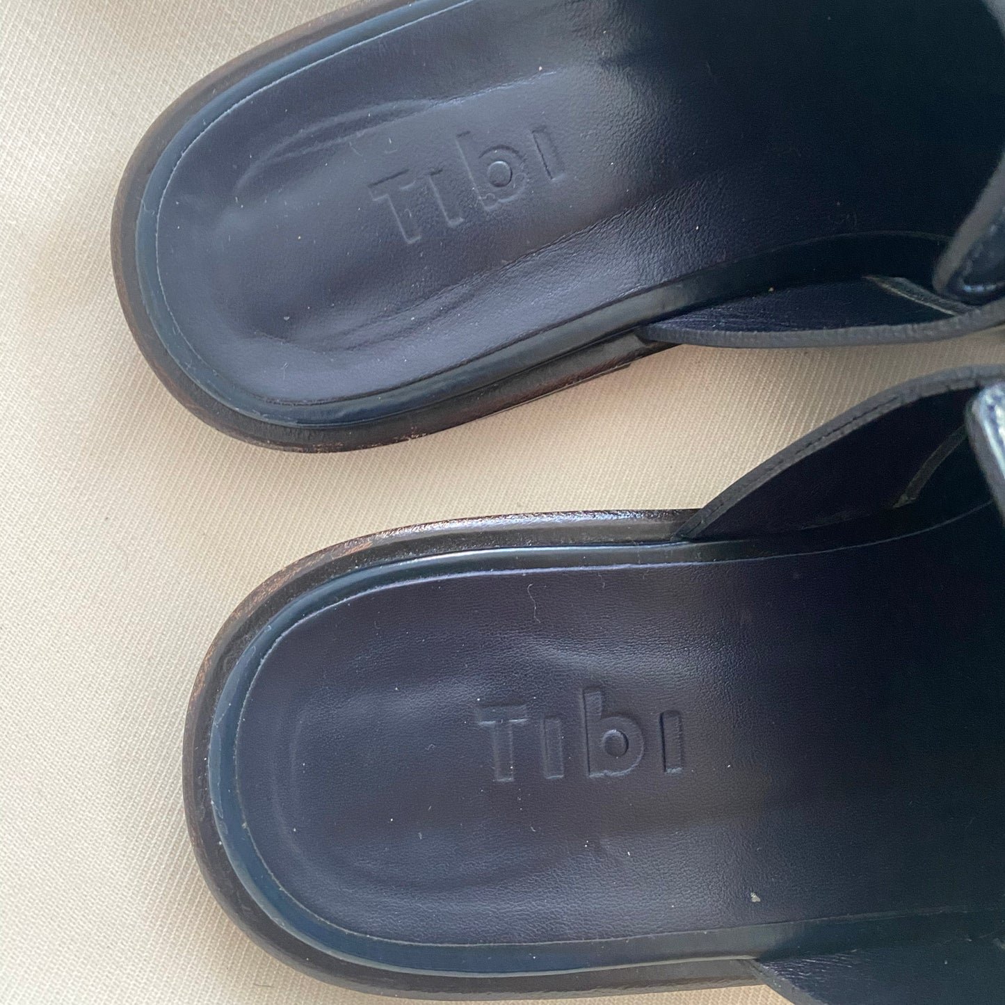 Tibi "Pedro" Loafer Mules in Navy, size 37.5