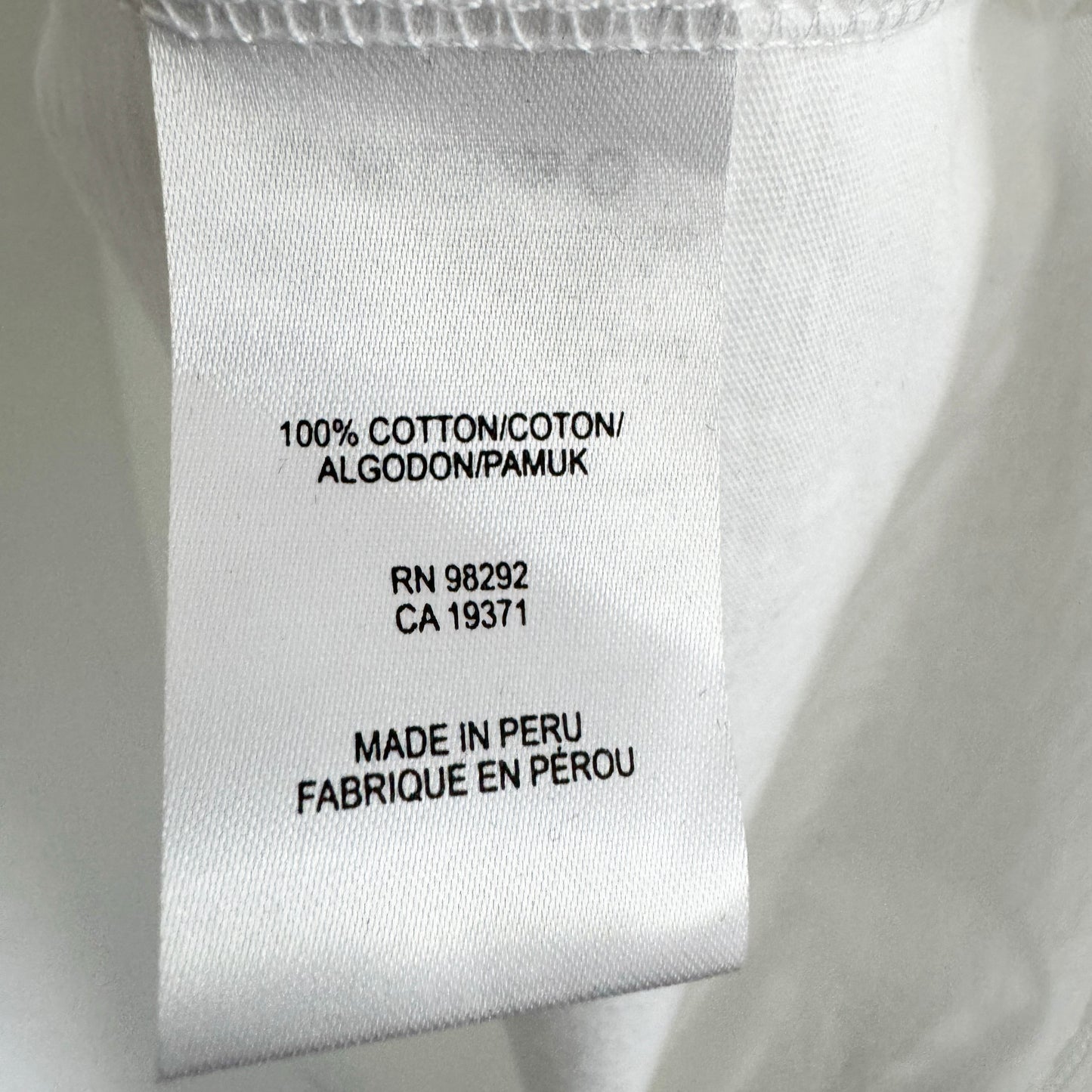 Tibi Long Sleeve Fitted Tee in White, size XL