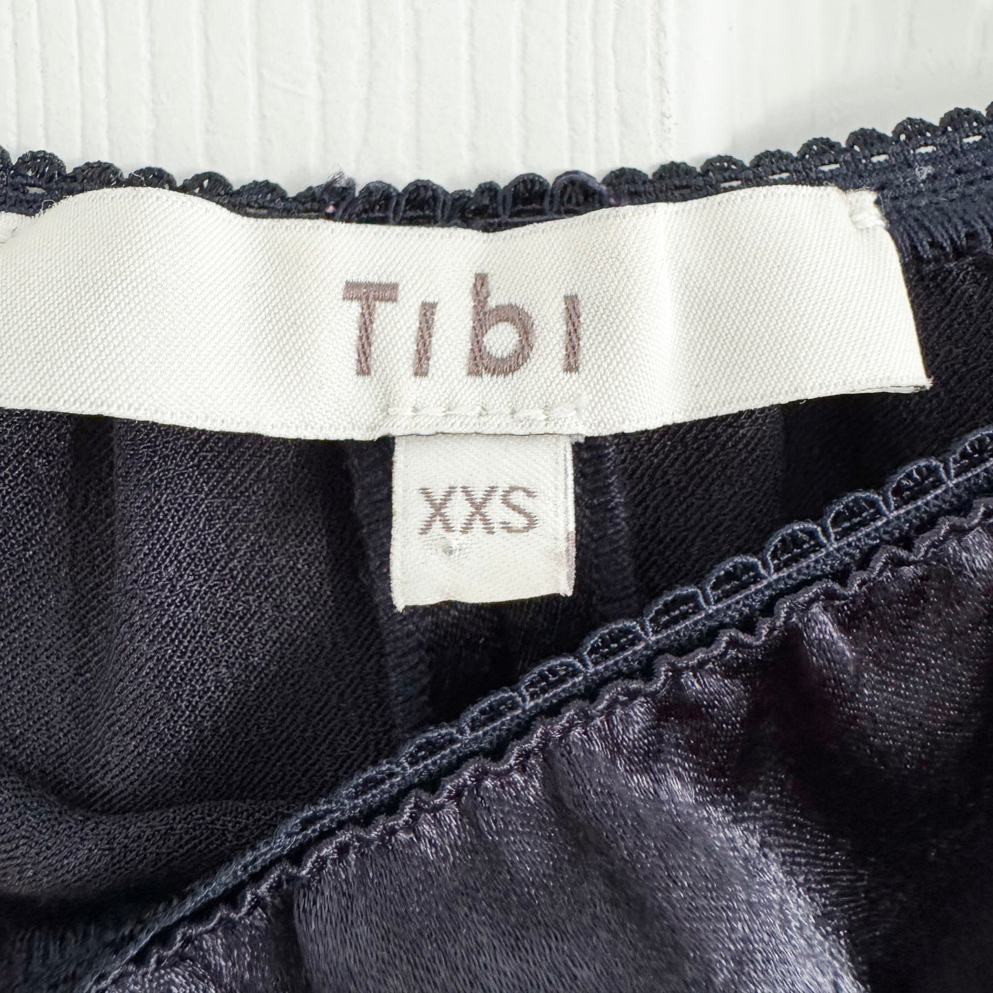Tibi Navy Satin Slip Skirt, size XXS