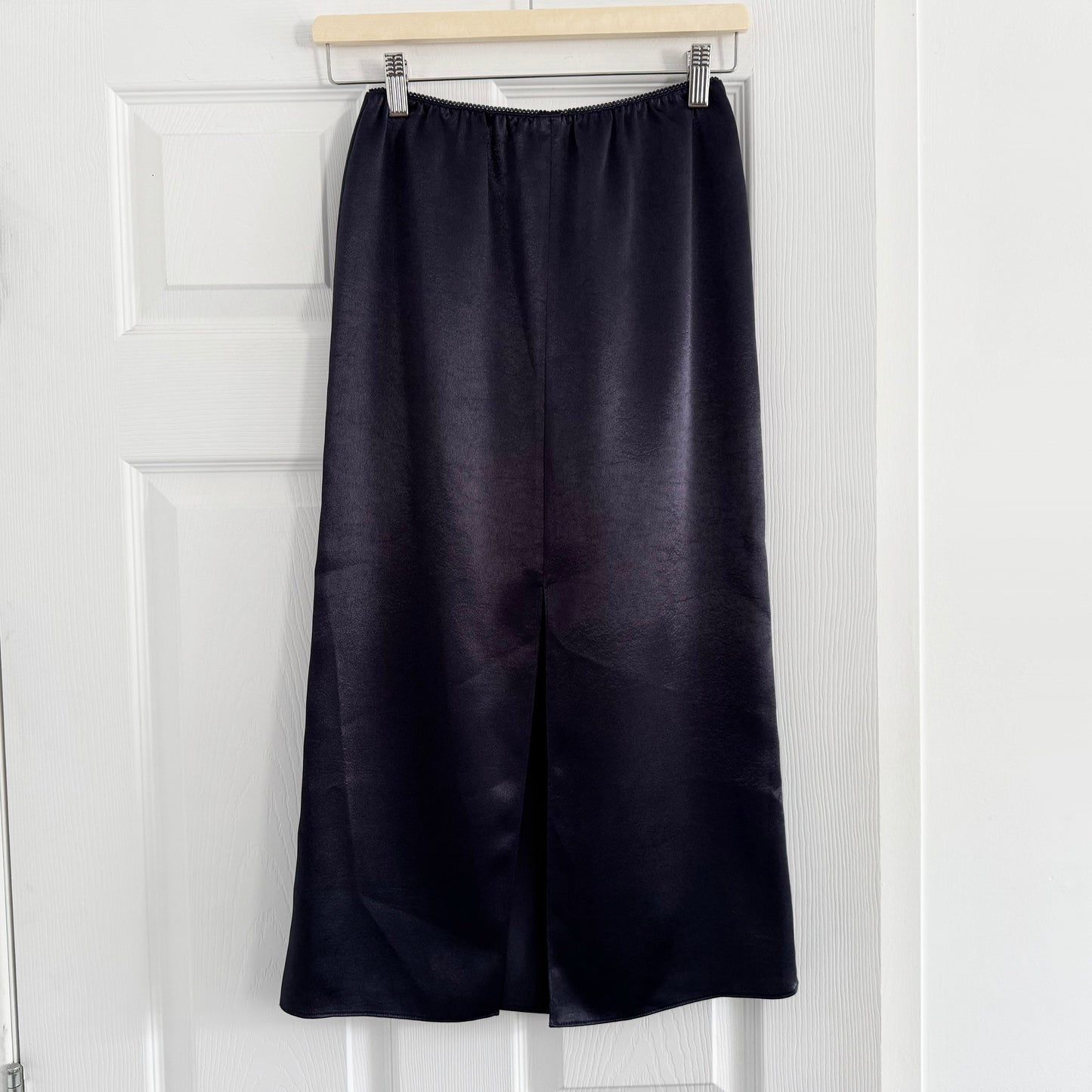 Tibi Navy Satin Slip Skirt, size XXS