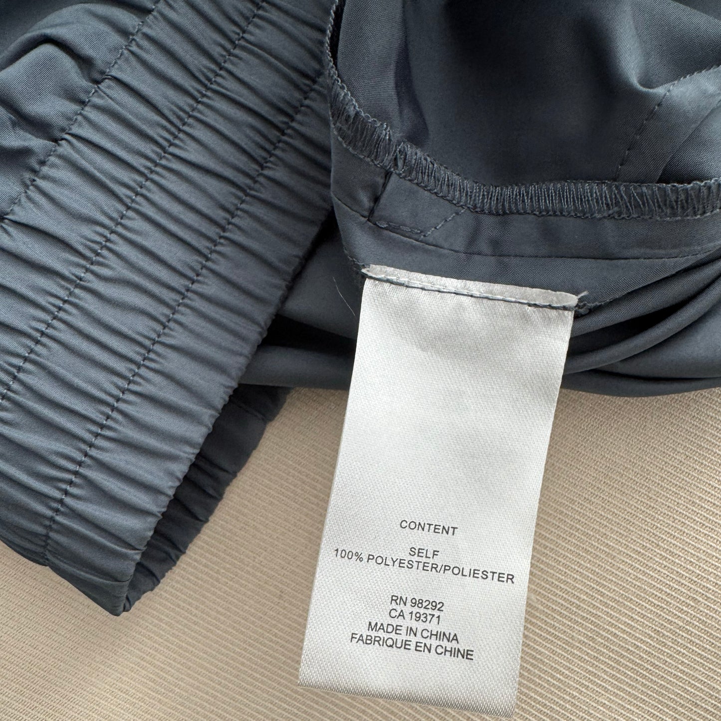 Tibi Italian Sporty Nylon Pull-on Joggers in Blue/Grey, size XL