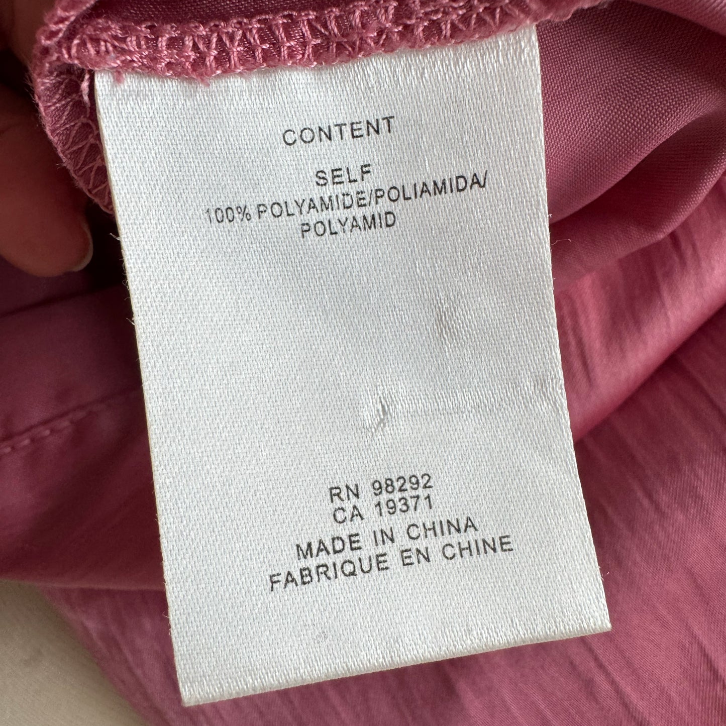 Tibi "Wilt" Silky Nylon Jogger in Rose Pink, size XXS