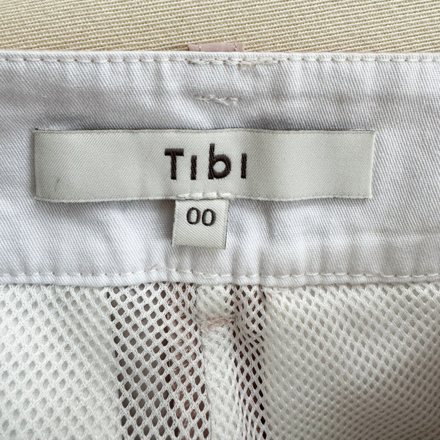 Tibi Powder Nylon Pleated Cargo Stella Pant in "Powder Pink", size 00