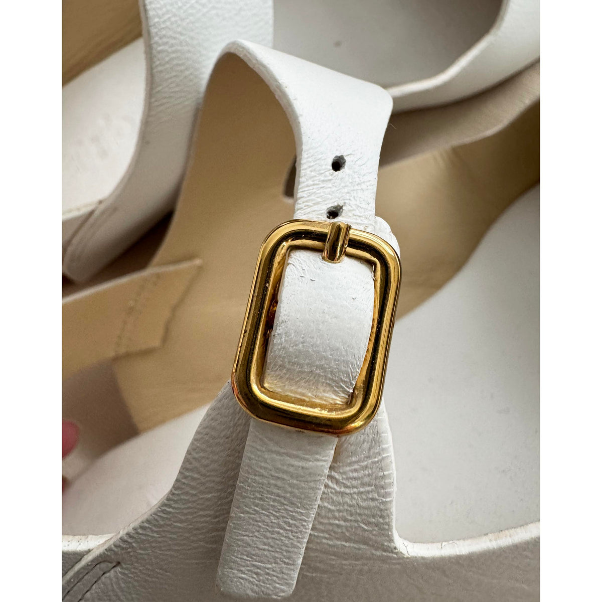 Tibi "Rudolph" Nappa Flats in White, size 36.5
