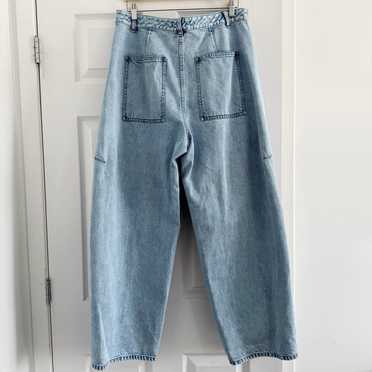 Tibi "Sid" Jeans in "Acid Iceberg Blue" - PETITE VERSION, size 30