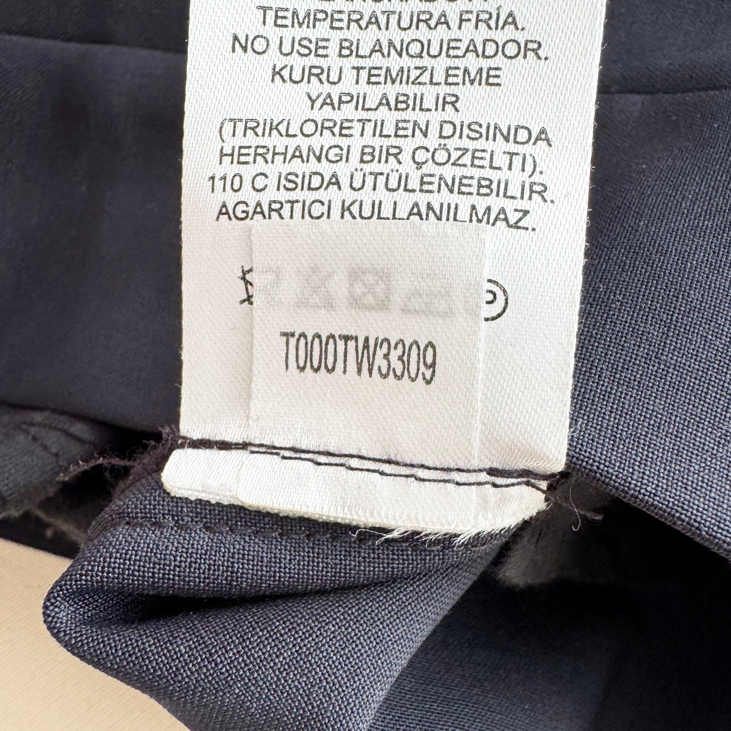 Tibi Tropical Wool "Stella" Wide Leg Trousers in Navy, size 0