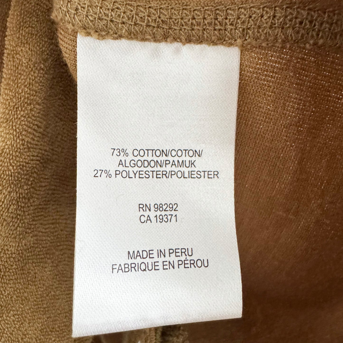 Tibi Summer Terry Crewneck Racerback Bodysuit in "Cumin", size Medium