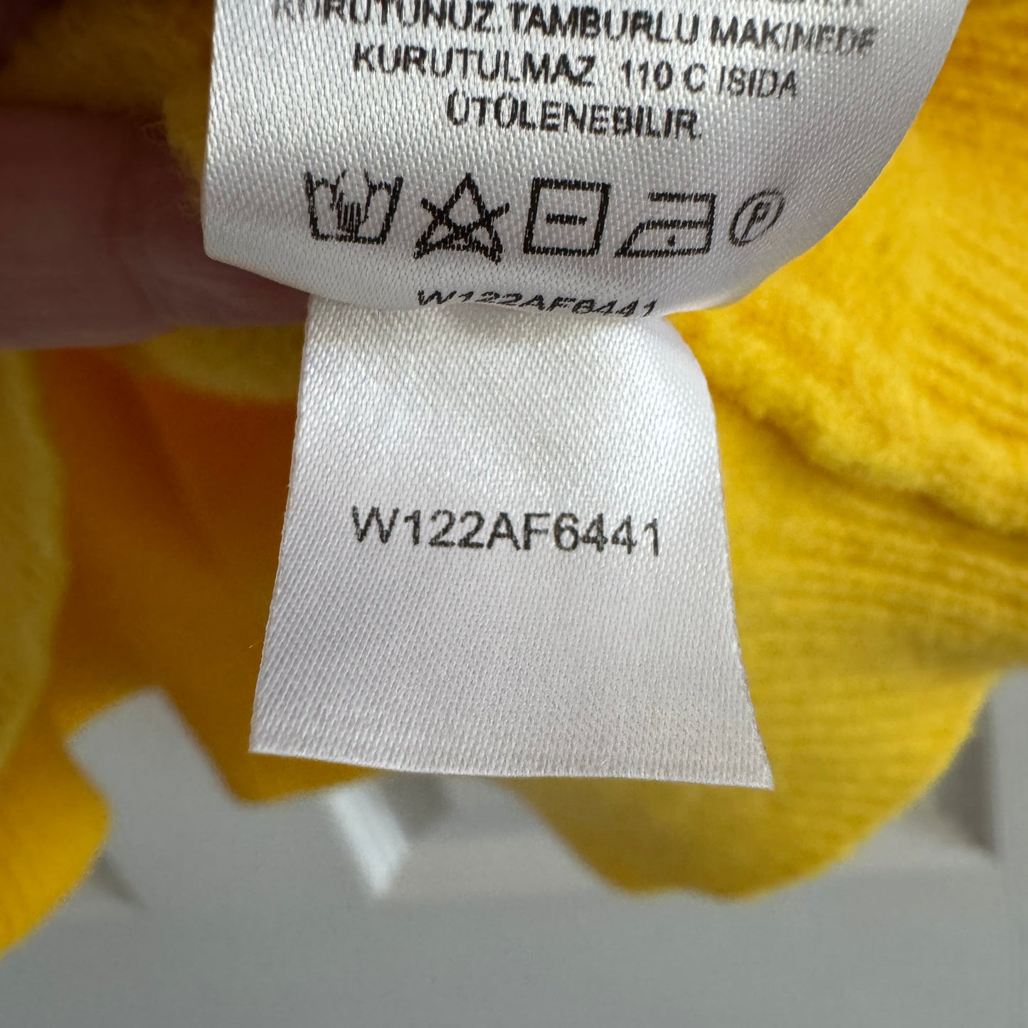 Tibi Airy Extrafine Wool Circular Sweater in Yellow, size S/M