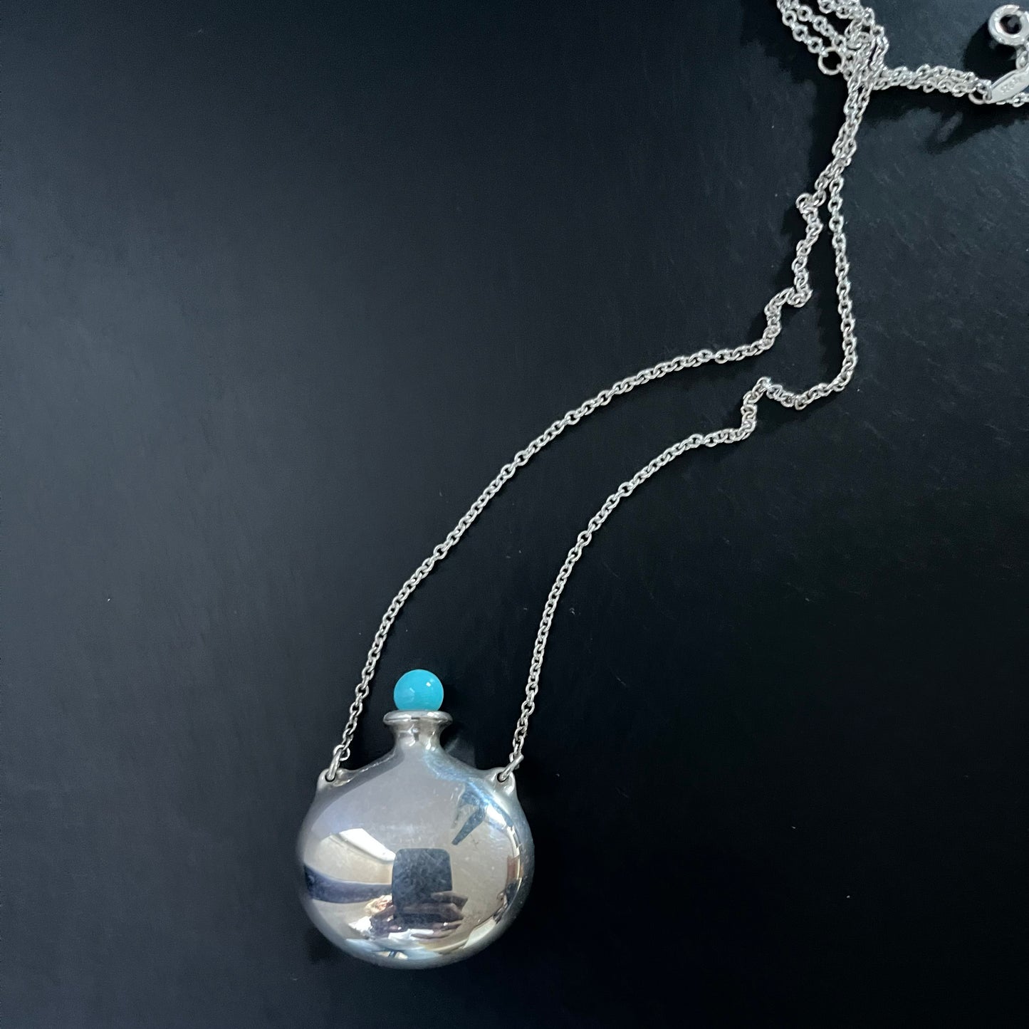 Tiffany x Elsa Peretti Bottle Round Bottle Pendant in Silver