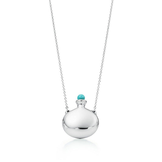 Tiffany x Elsa Peretti Bottle Round Bottle Pendant in Silver