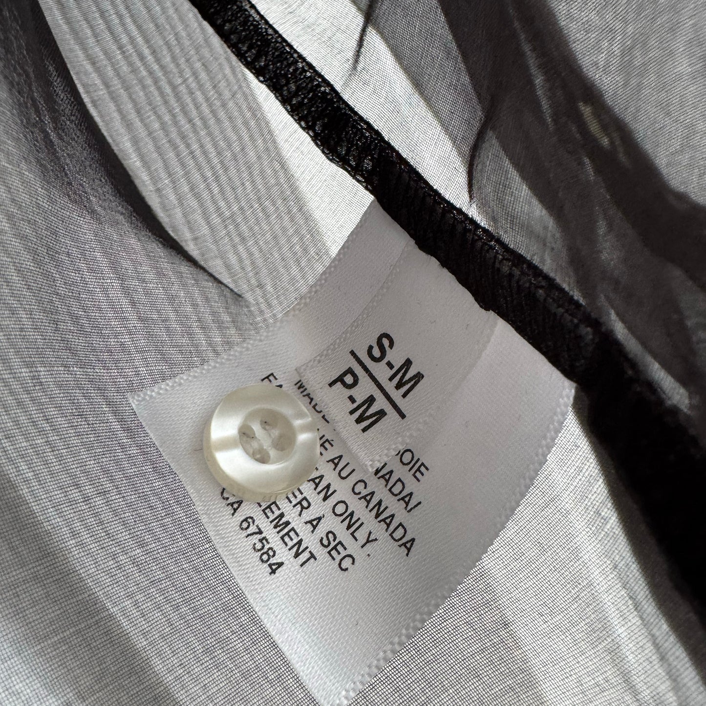 T.Line "Isabel" Silk Organza Shirt in Black, size S/M