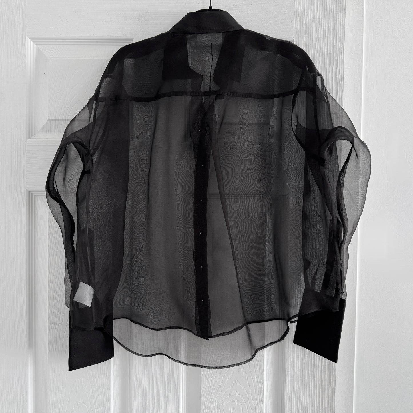 T.Line "Isabel" Silk Organza Shirt in Black, size S/M