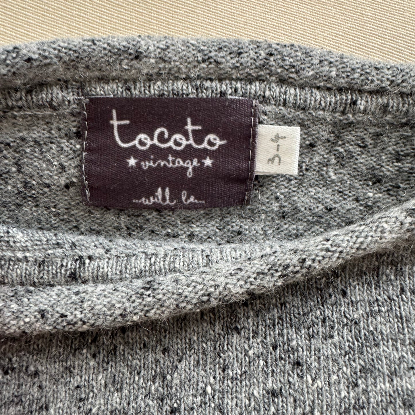 ** KIDS ** Tocoto Vintage Pullover w Elbow Patches, size 3/4 years