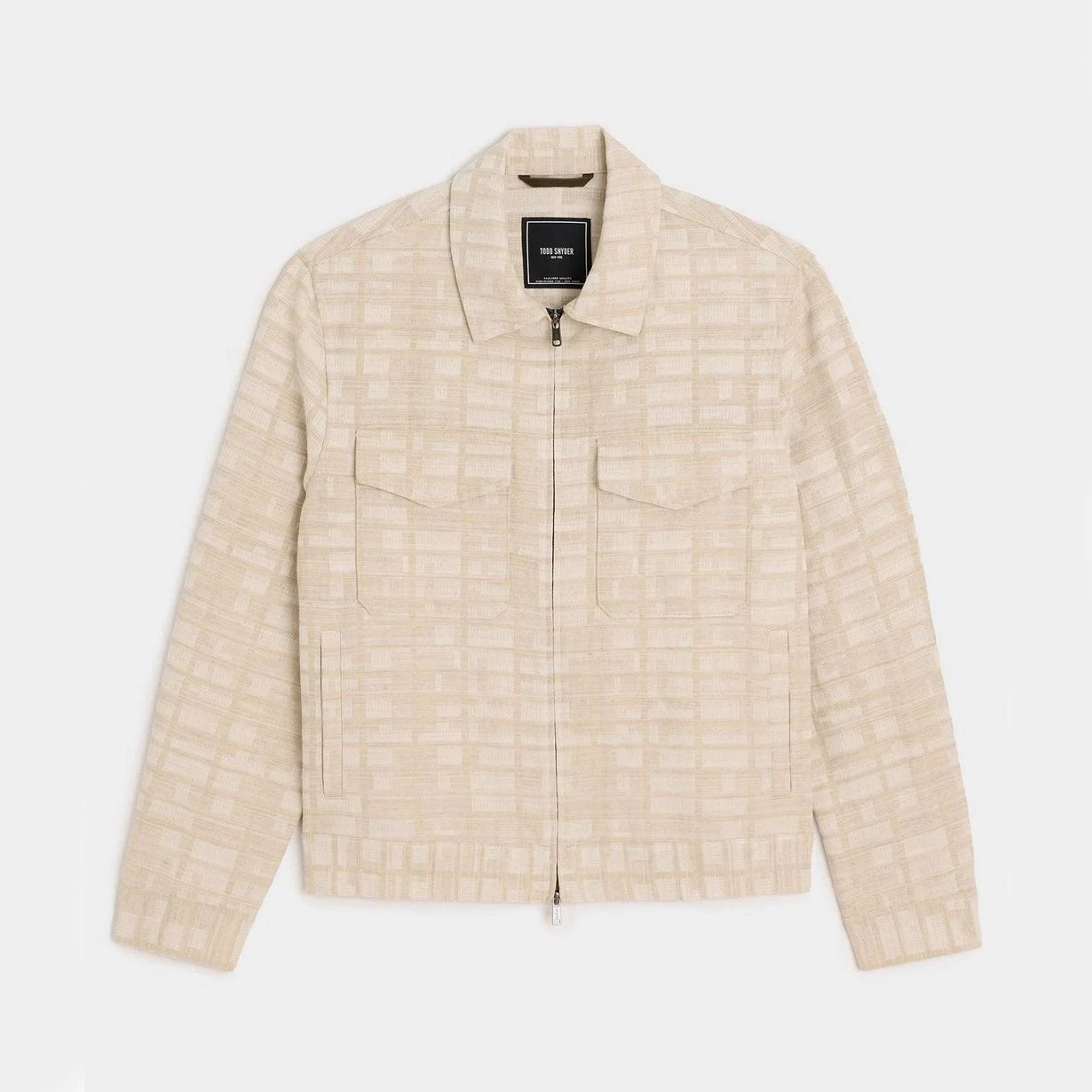 Todd Snyder Textured Linen Cotton Station Jacket in Cream, size Large