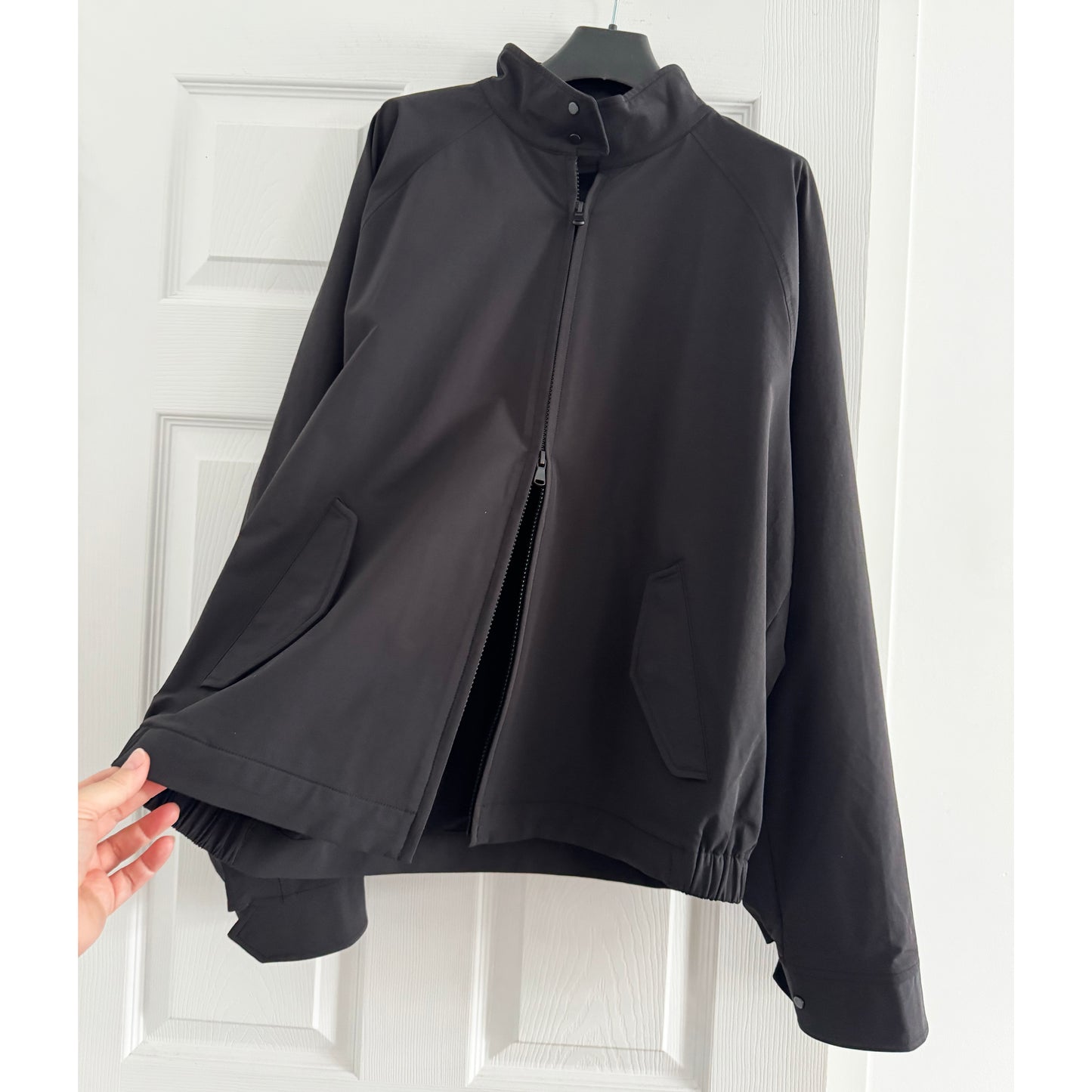 Todd Snyder "Harrington" Lightweight Nylon Jacket in Black, size Large