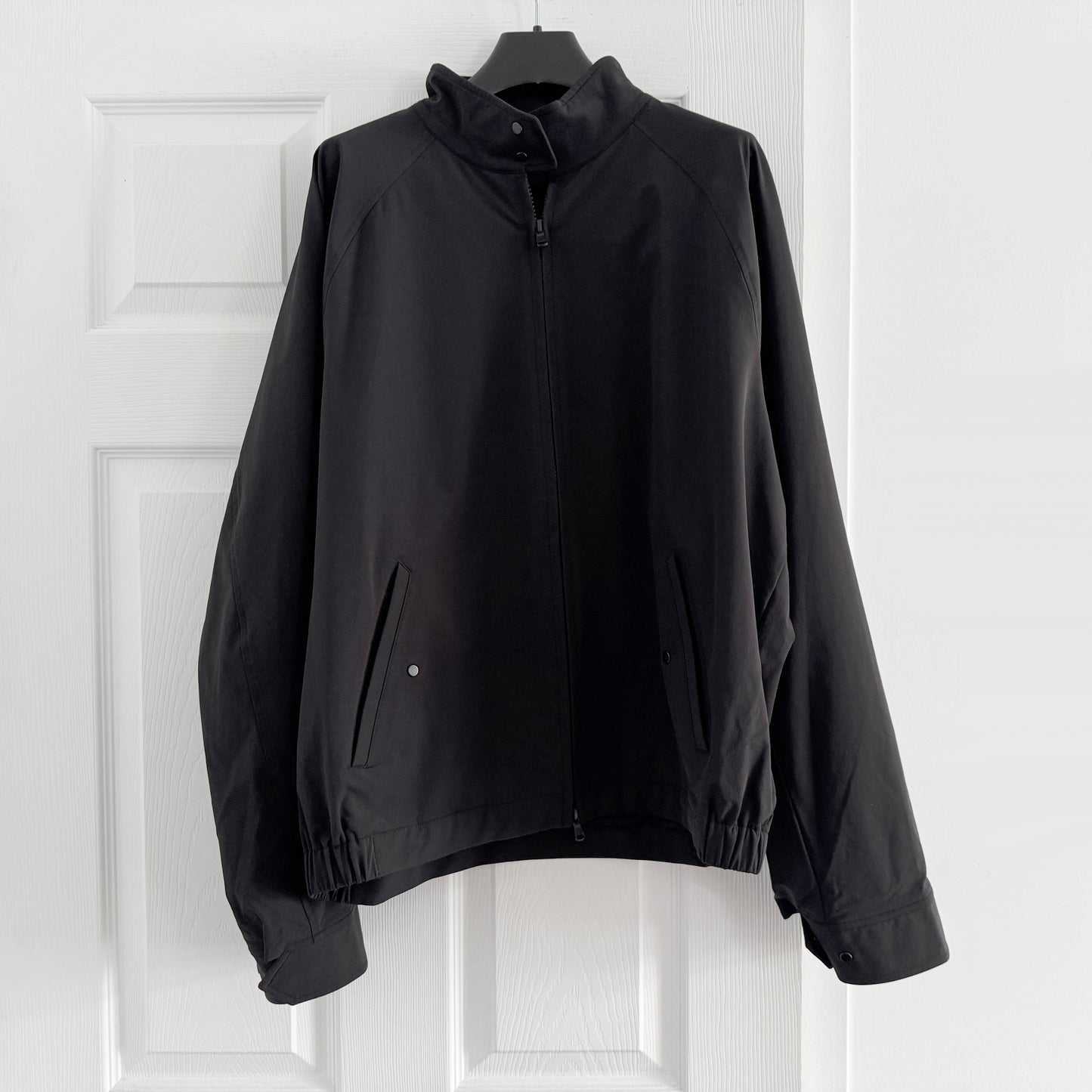 Todd Snyder "Harrington" Lightweight Nylon Jacket in Black, size Large