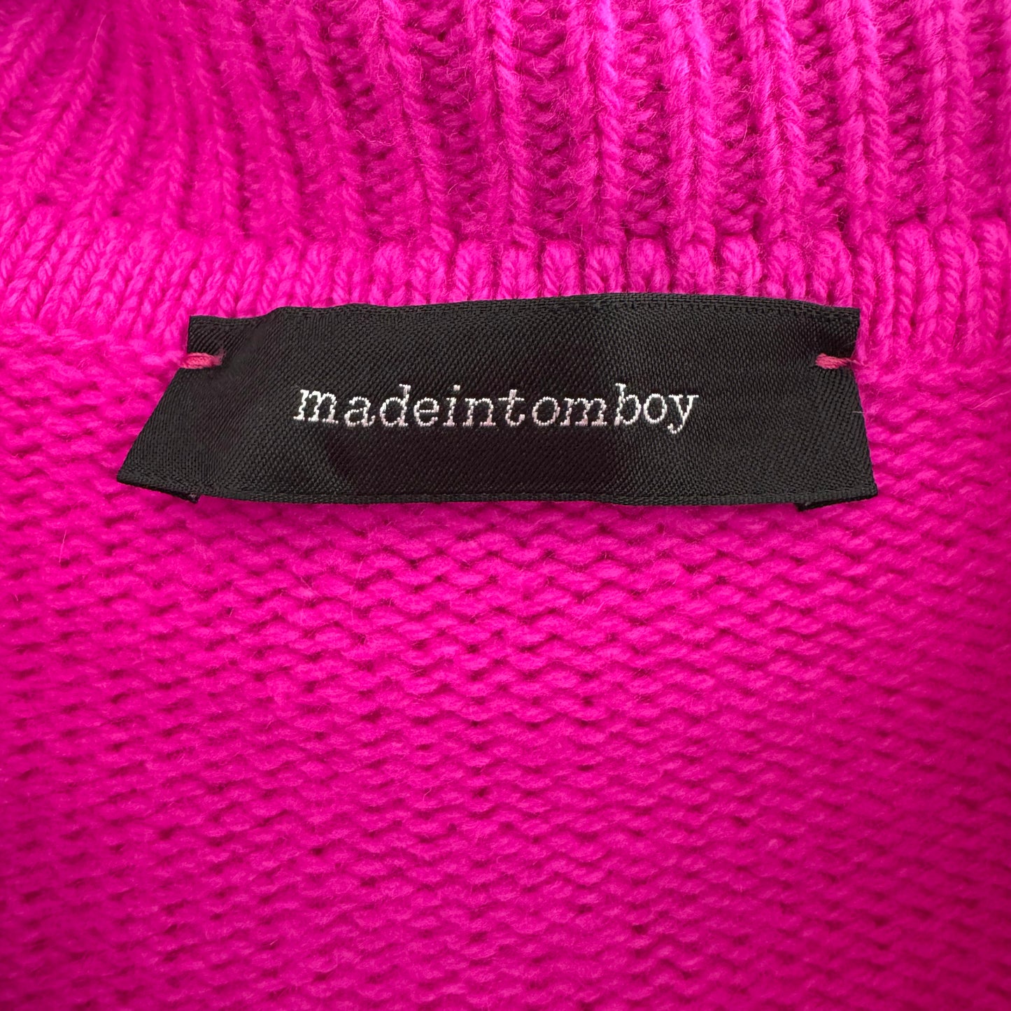 Made in Tomboy "Musa" Sweater in Hot Pink, size Small (Fits oversize)
