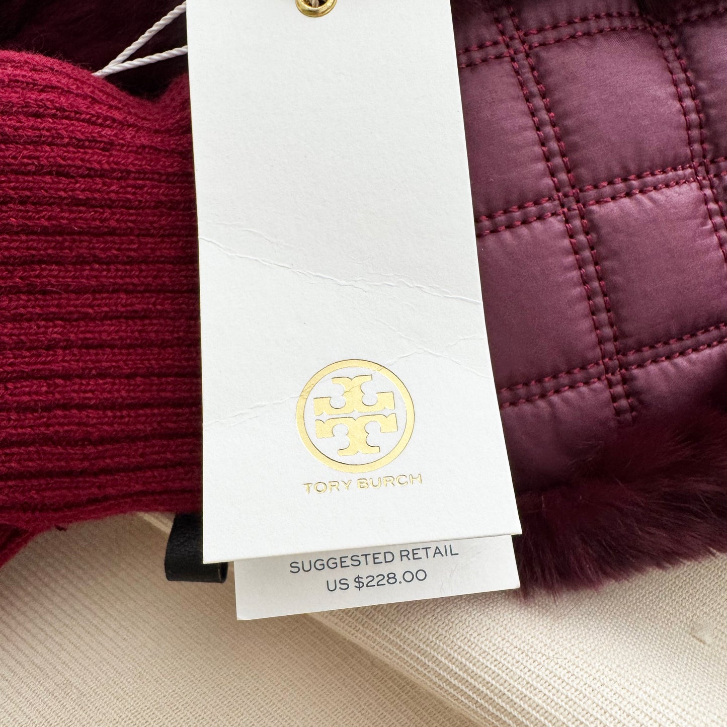 Tory Burch Rabbit Fur Gloves