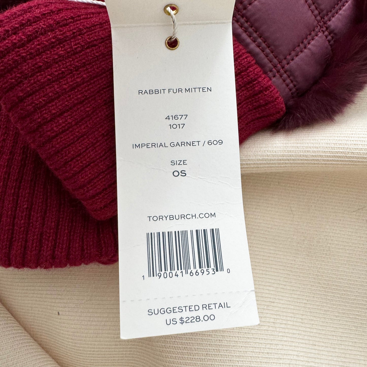 Tory Burch Rabbit Fur Gloves