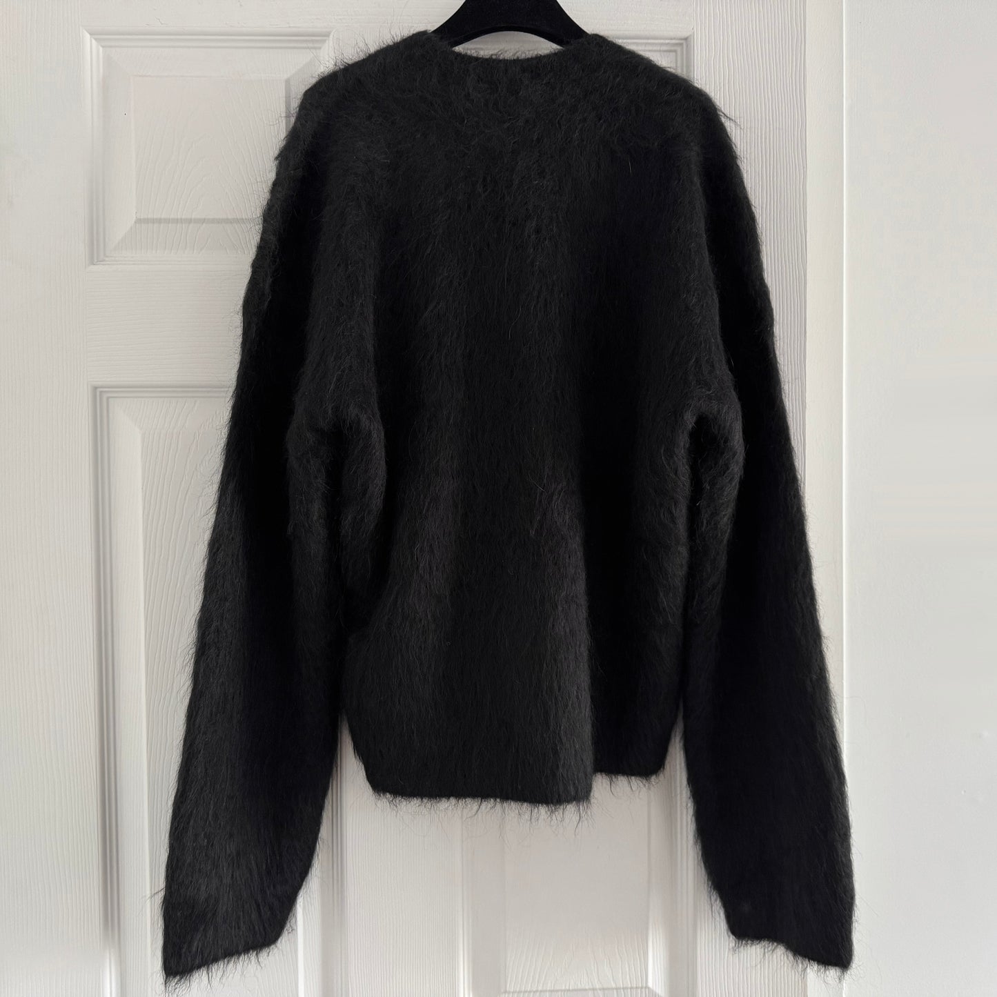 Toteme Textured Alpaca Sweater in Black, Size Medium