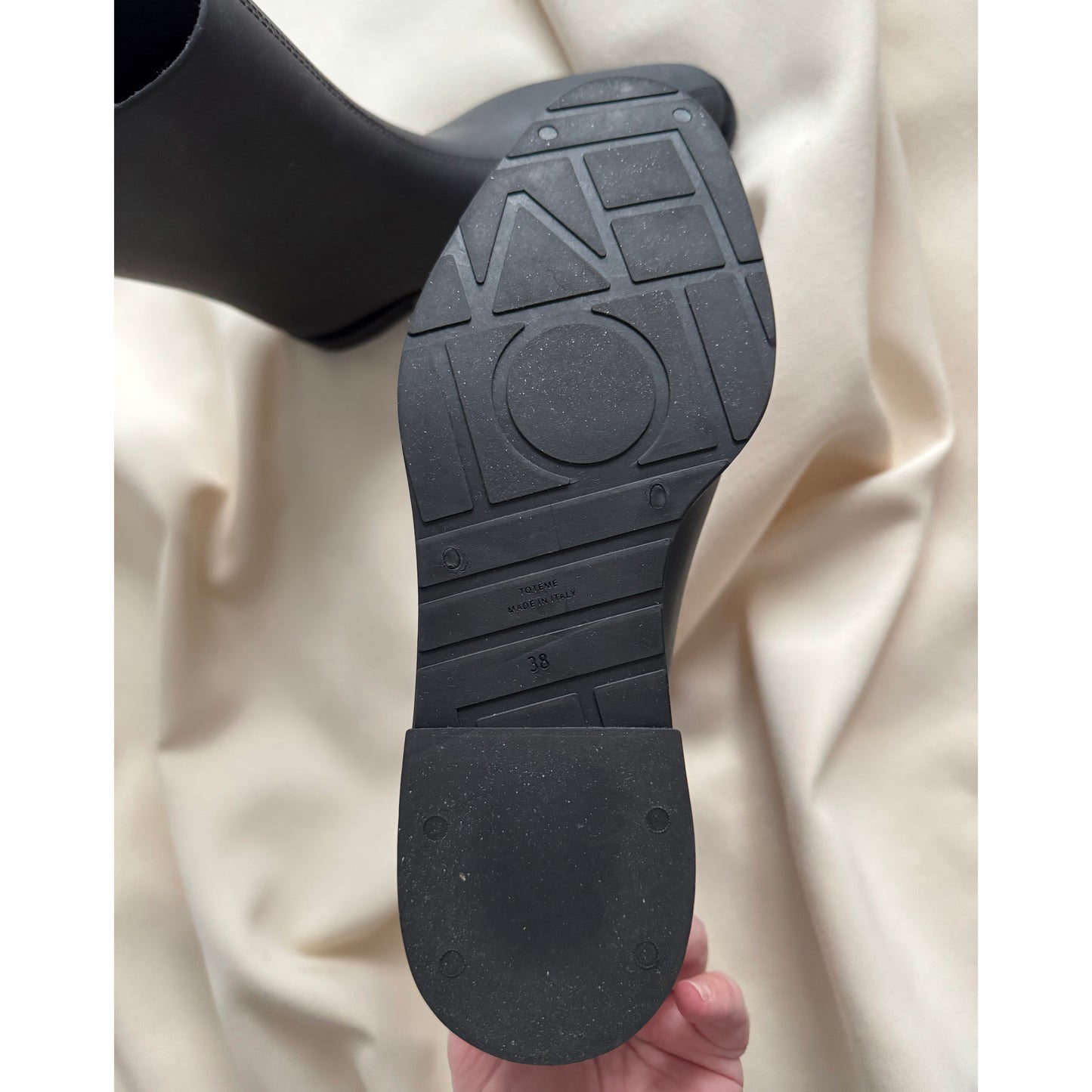 Toteme Rubber Rain Boots in Black, size 38