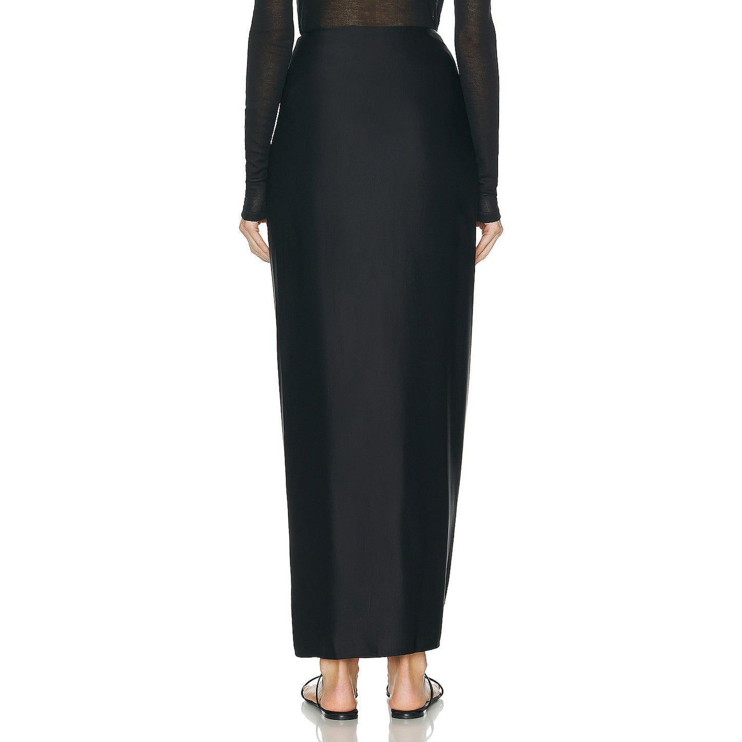 Toteme Satin Knot Skirt in Black, size 40 (fits like size 8)