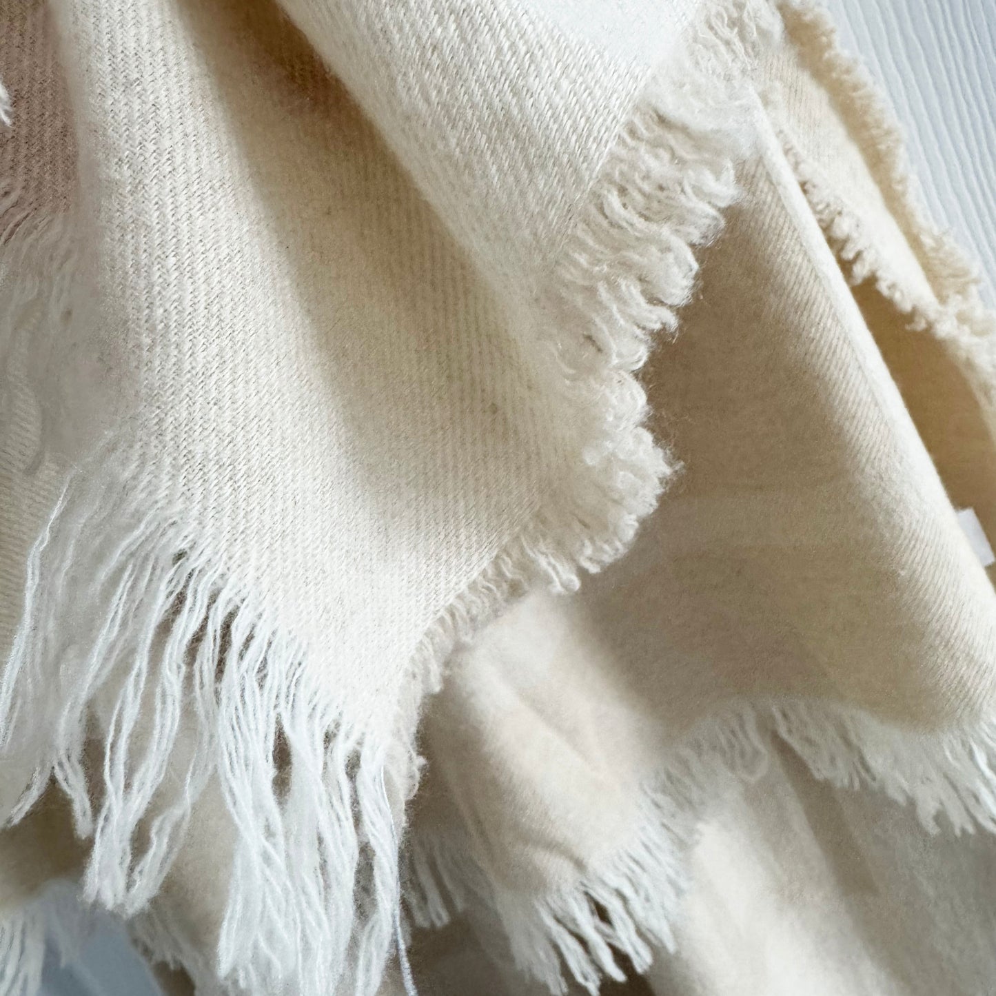 Toteme Wool-Cashmere Large Monogram Scarf in Beige