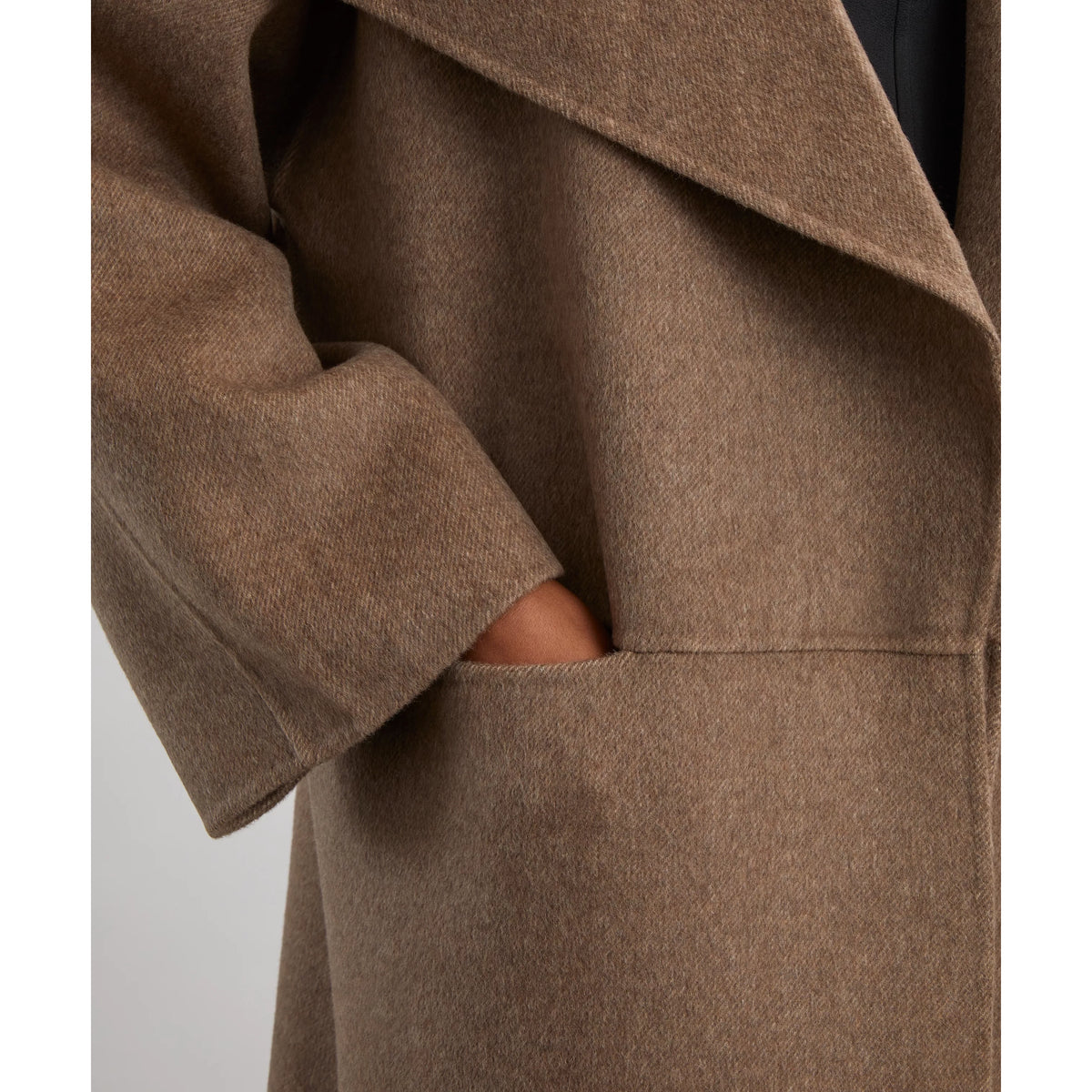 Toteme Signature wool and cashmere coat in "Oak Melange", size Small (fits Medium?)