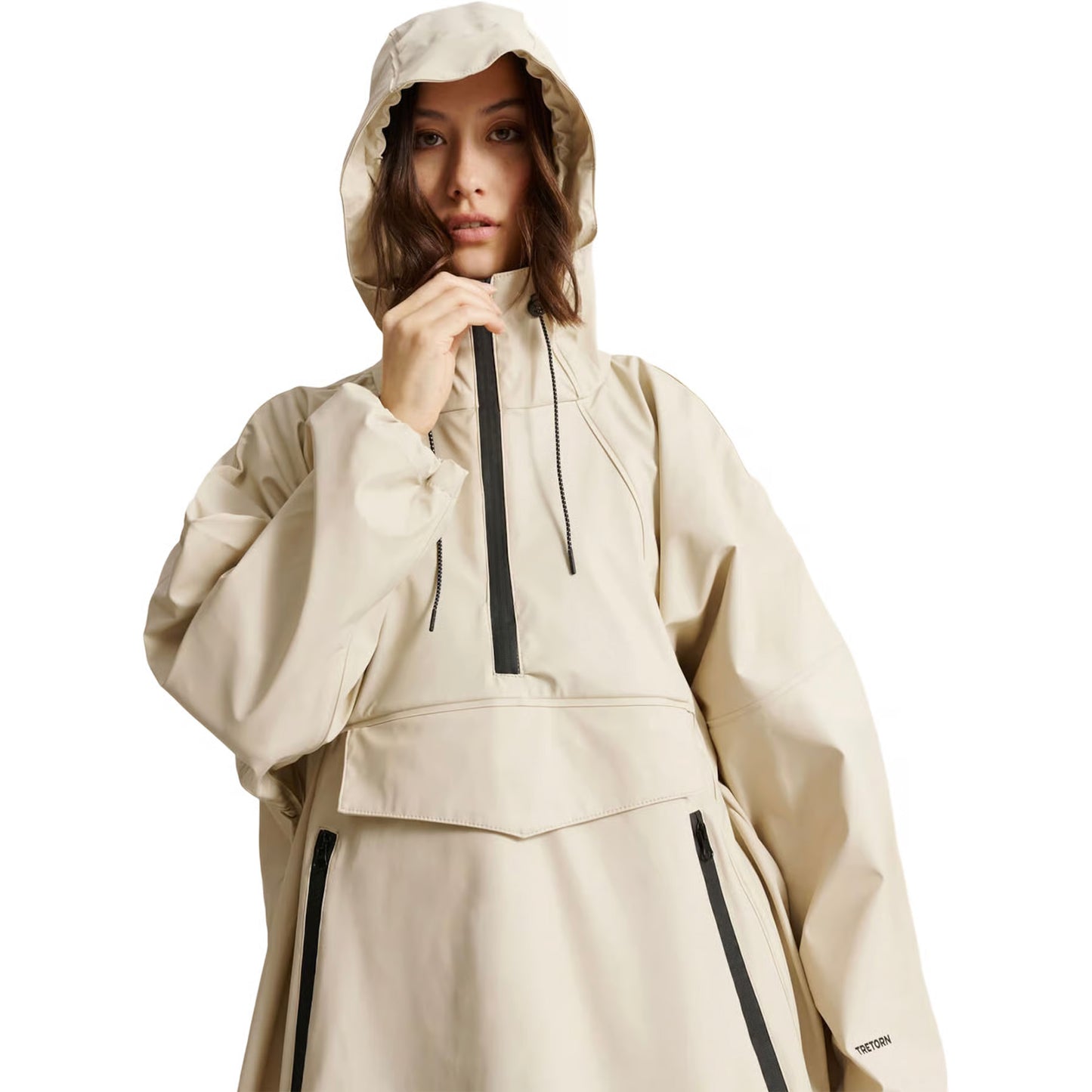 Tretorn "Varvet" Rain Poncho in Beige, size S/M (fits literally anyone tho)