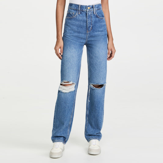 Triarchy x Josephine Skriver High Waisted Blue Jeans, size 27