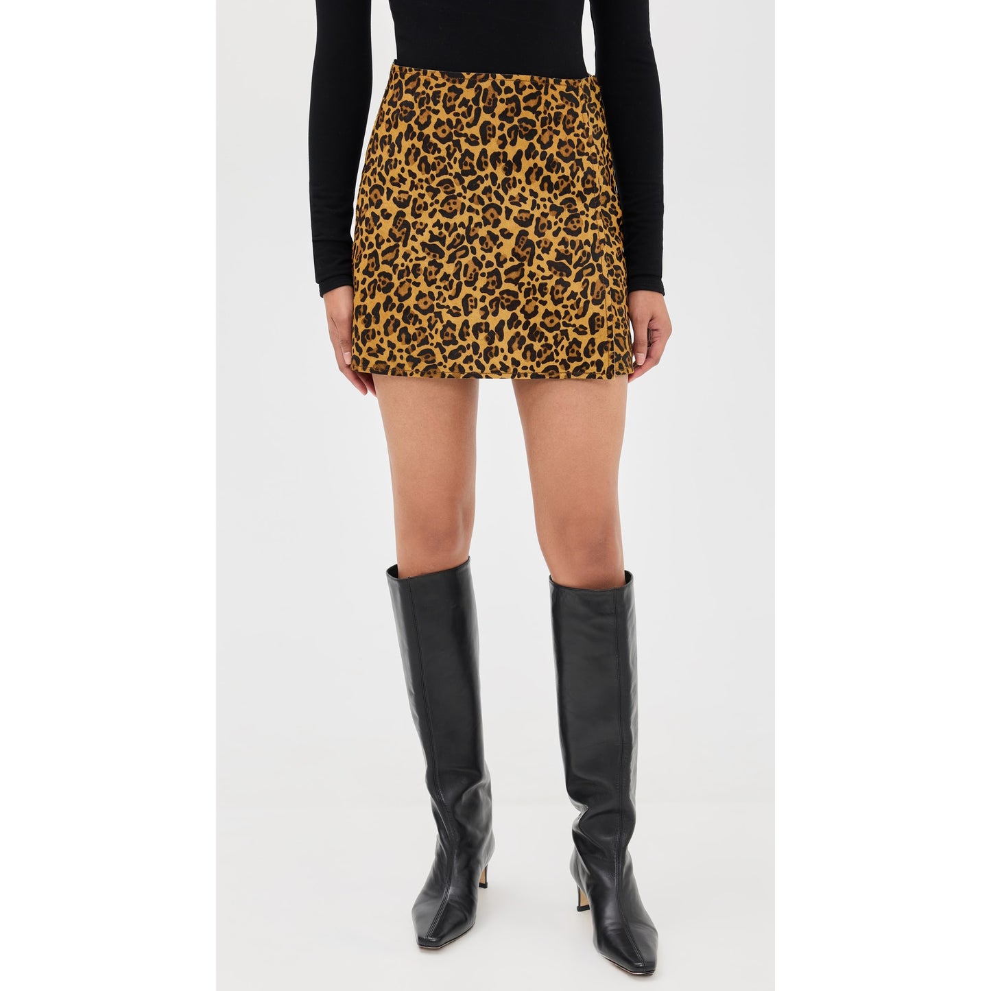 Tanya Taylor "Celine" Leopard Print Calf Hair Skirt, size 6