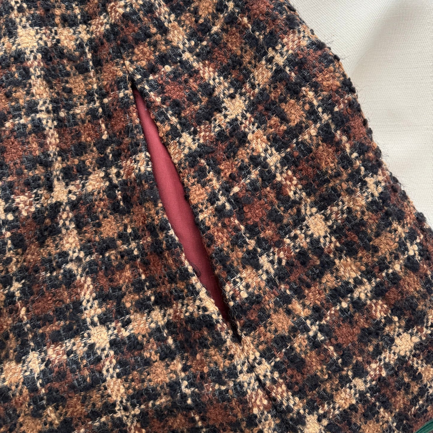 Custom Made Tweed Cape in Brown, fits about a size XS/S