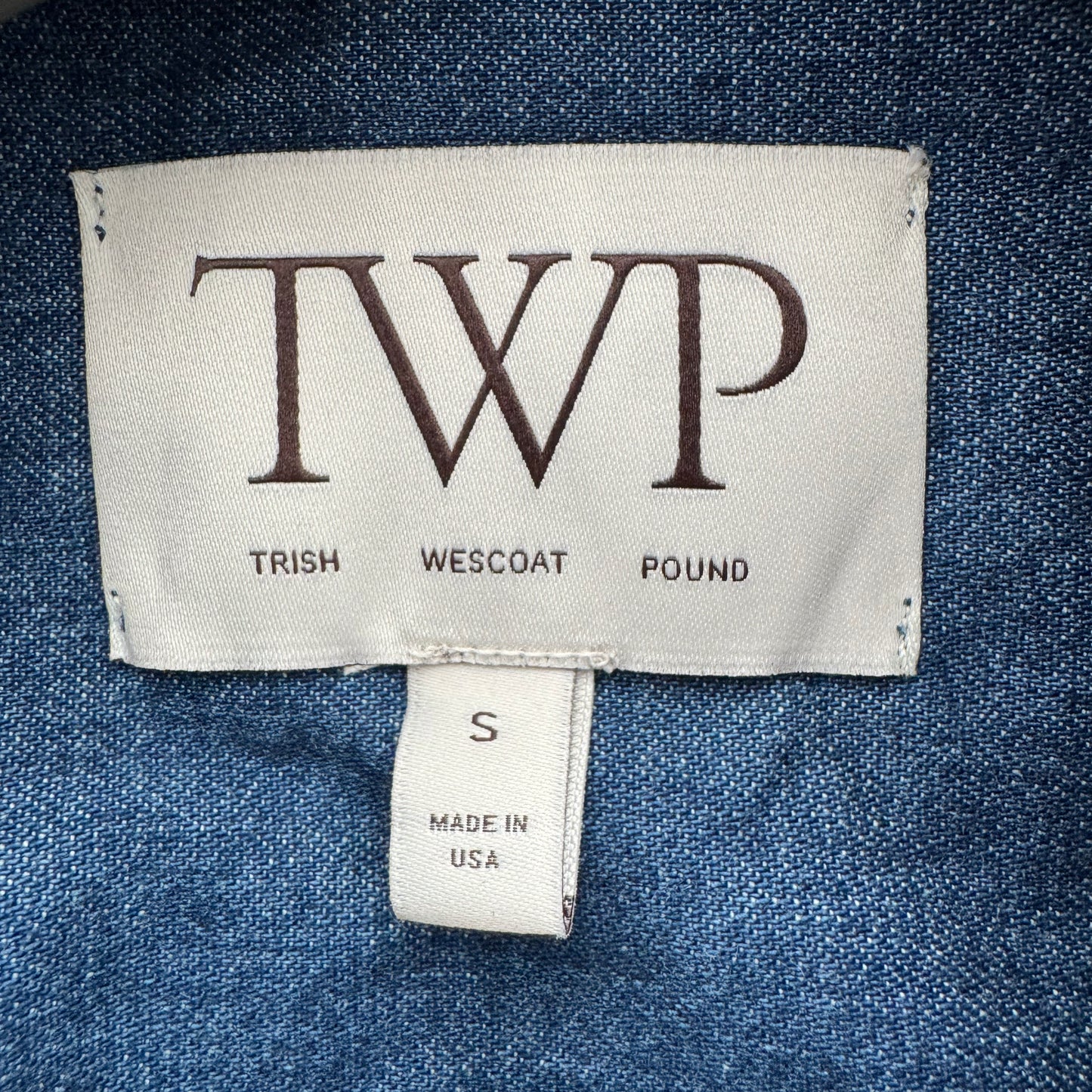 TWP "Cowboy Take Me Away" Shirt in "Paris", size Small
