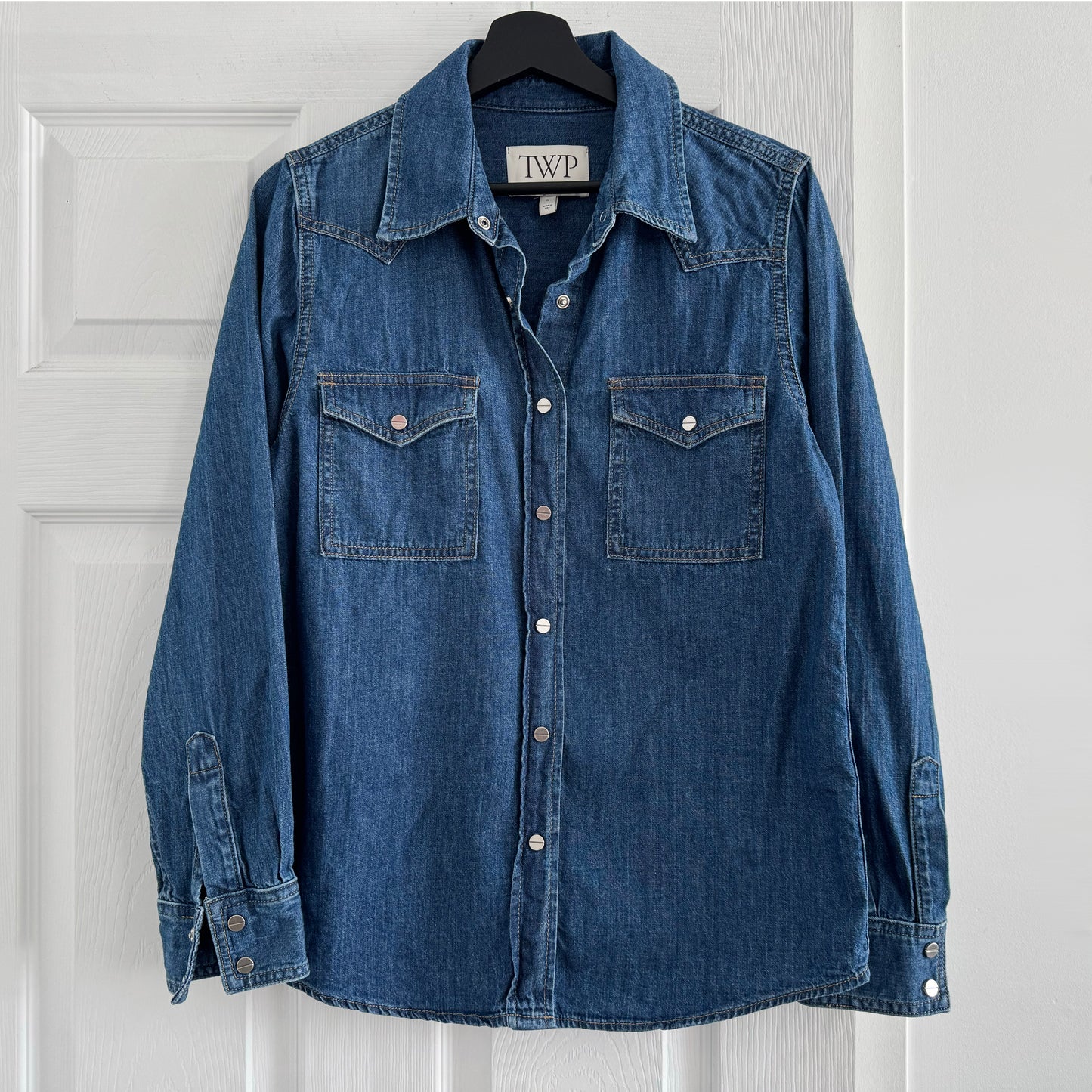 TWP "Cowboy Take Me Away" Shirt in "Paris", size Small