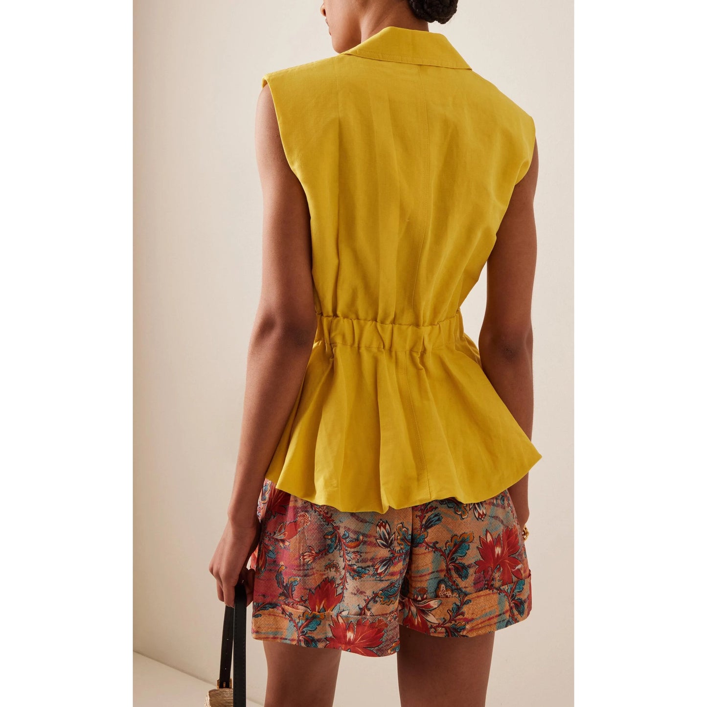 Ulla Johnson "Beatriz" Linen Vest in Yellow, size Small