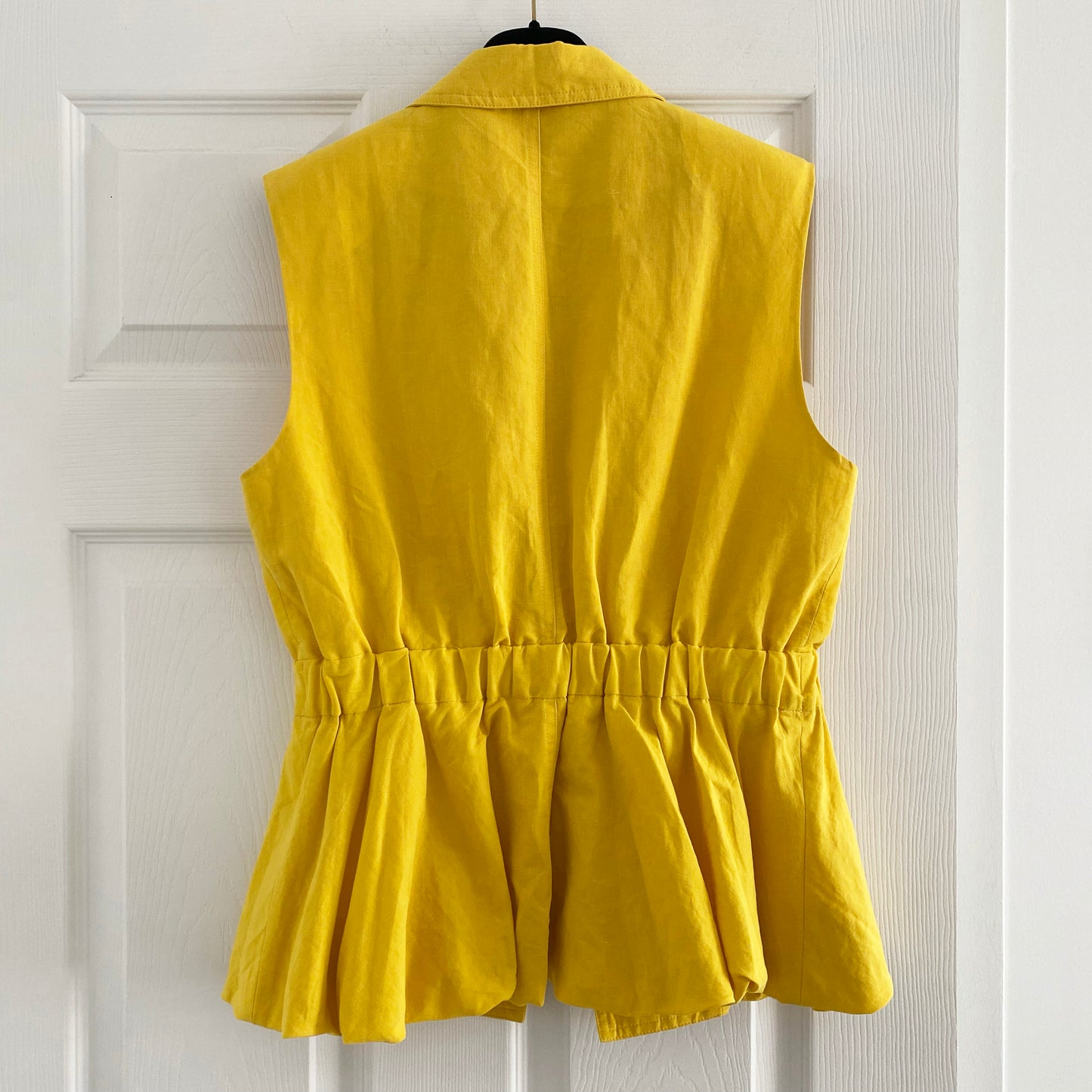 Ulla Johnson "Beatriz" Linen Vest in Yellow, size Small